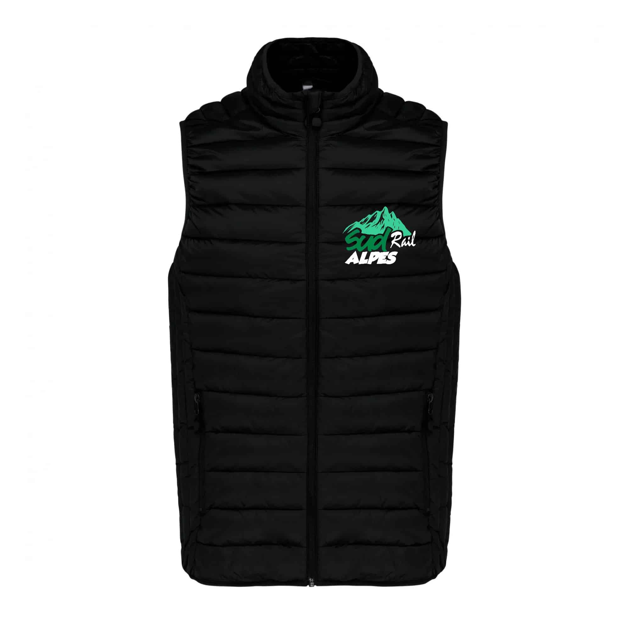 DOUDOUNE SANS MANCHES (homme) - SUD-Rail Alpes - Noir - K6113