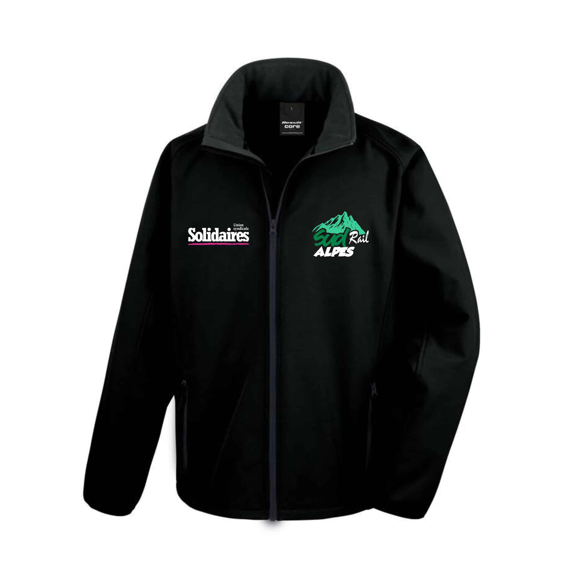 SOFTSHELL ECO (homme) – SUD-Rail Alpes - Noir - RS231 – Image 4