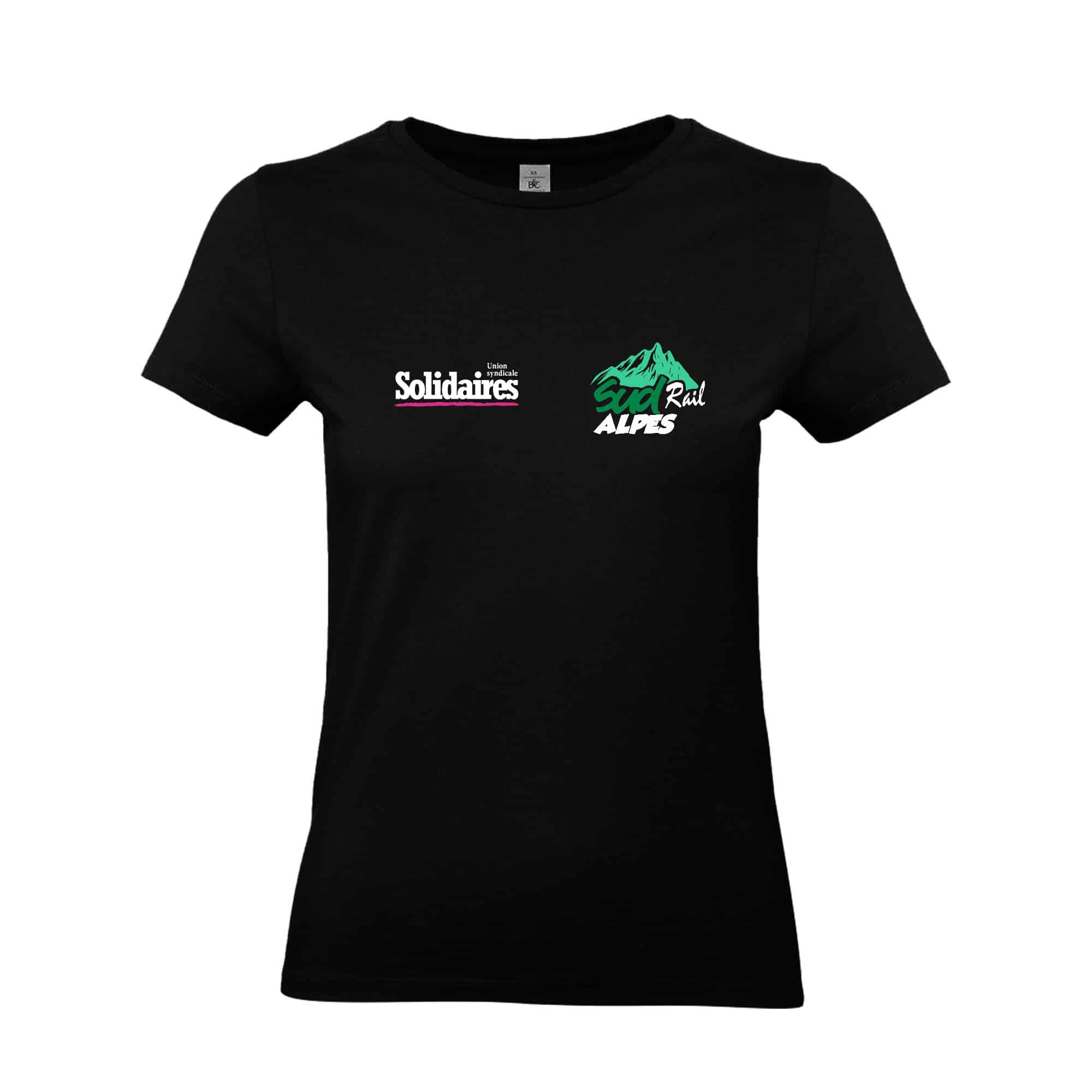 T-SHIRT (femme) - SUD-Rail Alpes - Noir - BC04T – Image 3