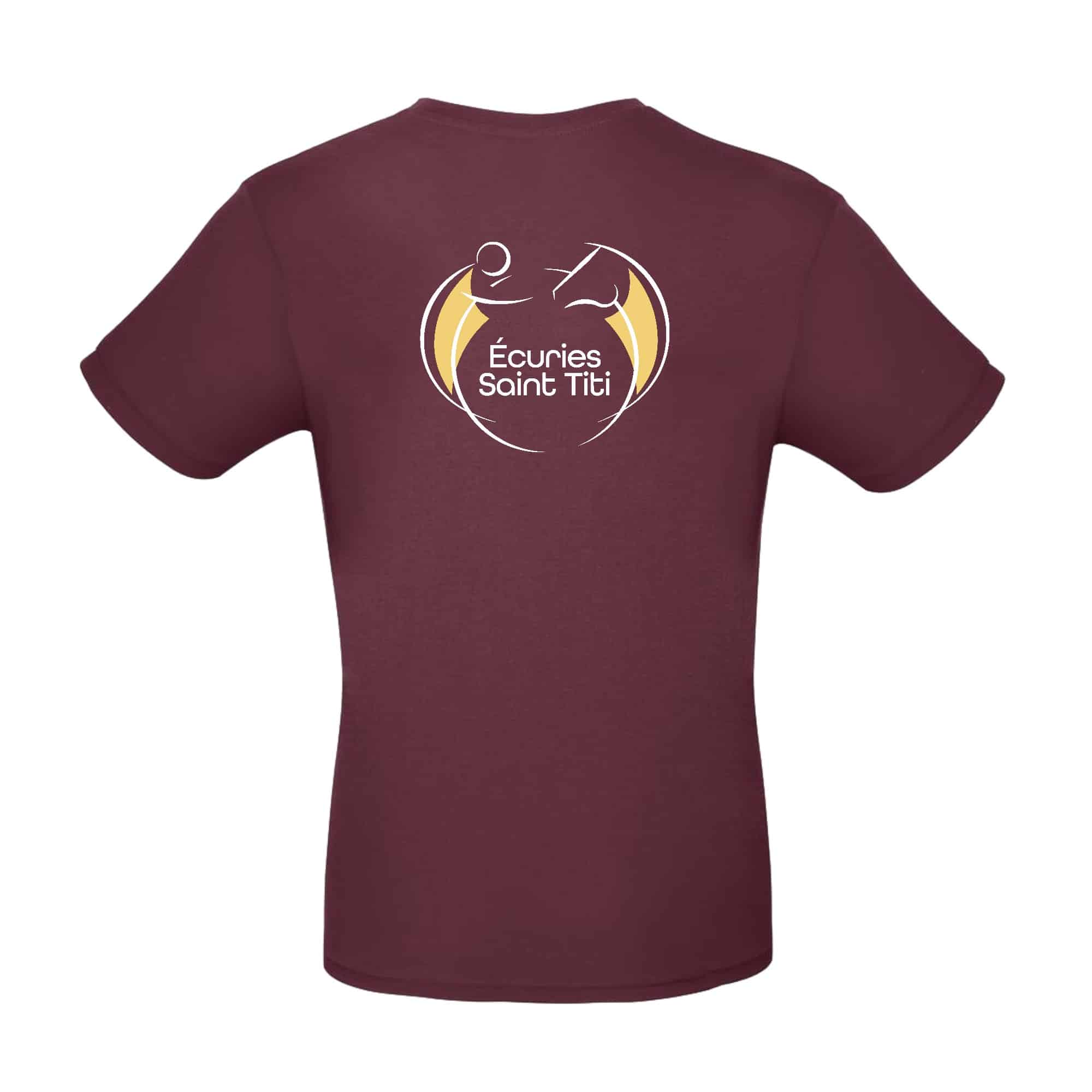 T-SHIRT (homme) - Écuries Saint Titi - Bordeaux - BC03T – Image 3