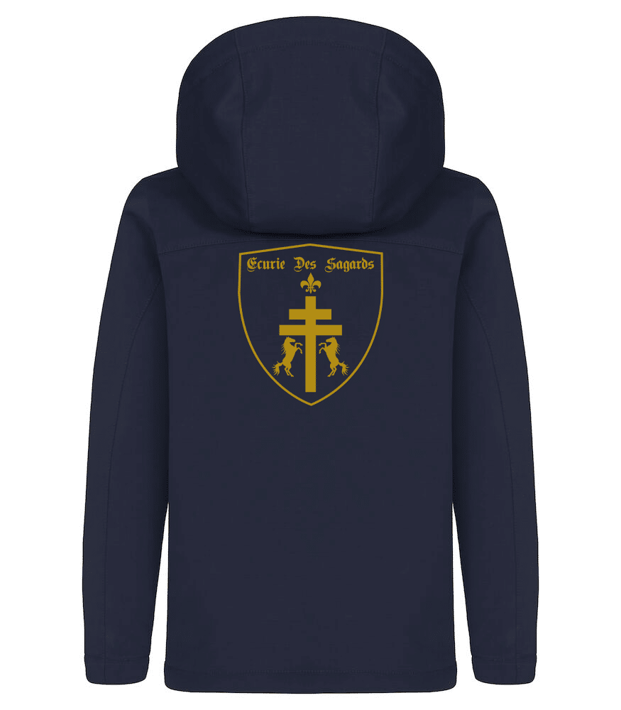 Softshell "PADDED" (enfant) - ECURIE DES SAGARDS - Navy - 020906 – Image 2