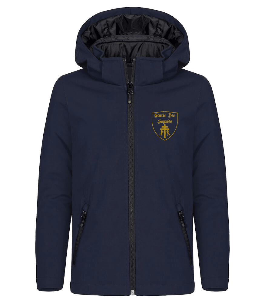 Softshell "PADDED" (enfant) - ECURIE DES SAGARDS - Navy - 020906