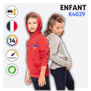 Sweat avec capuche et poche kangourou (enfant) - K4029