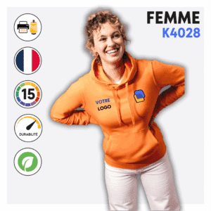 Sweat avec capuche et poche kangourou (femme) - K4028