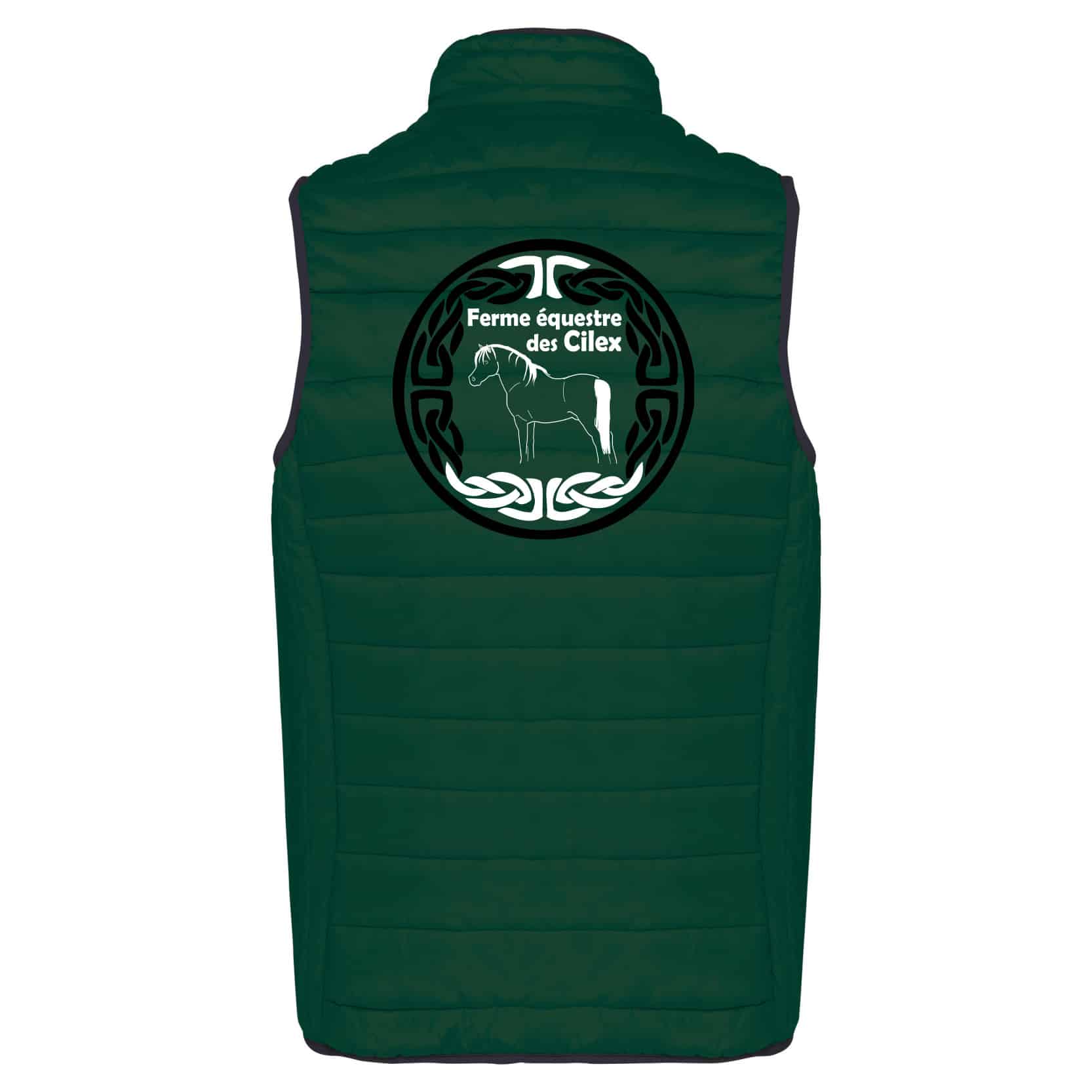DOUDOUNE SANS MANCHES (femme) - Ferme Equestre des Cilex - Vert Foret - K6114 – Image 3
