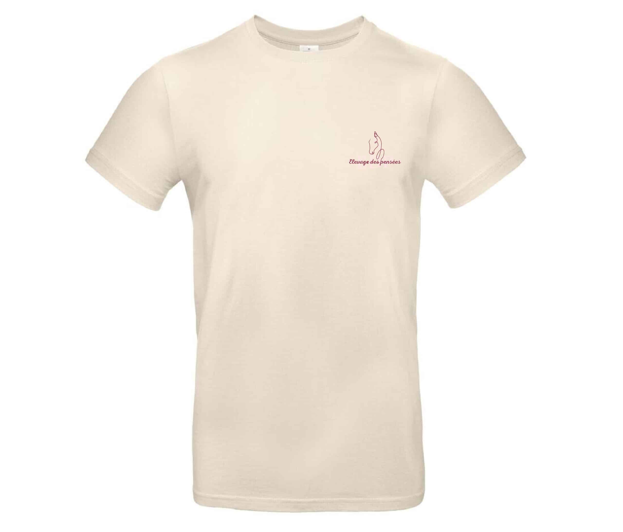 T-SHIRT (homme) - Pension clairvaloise - Élevage des pensées - Beige - BC03T