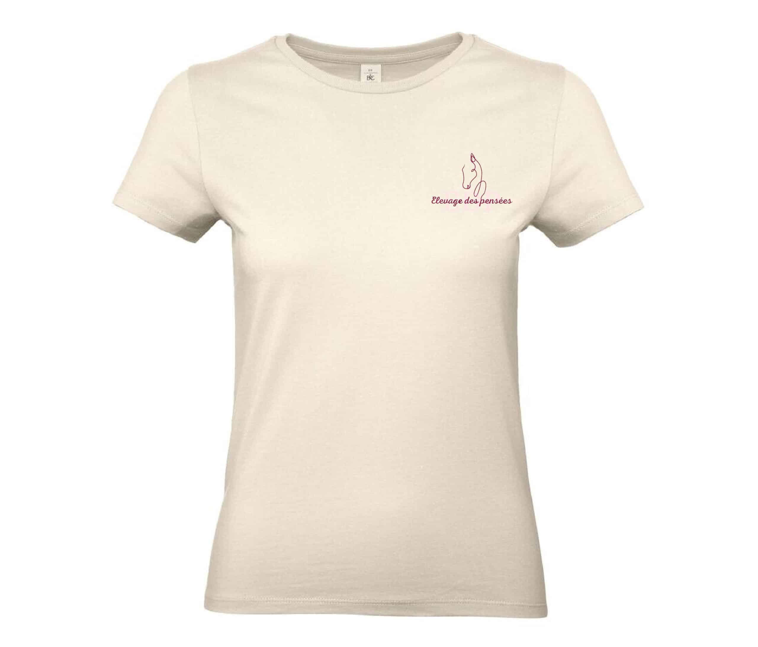 T-SHIRT (femme) - Pension clairvaloise - Élevage des pensées - Beige - BC04T