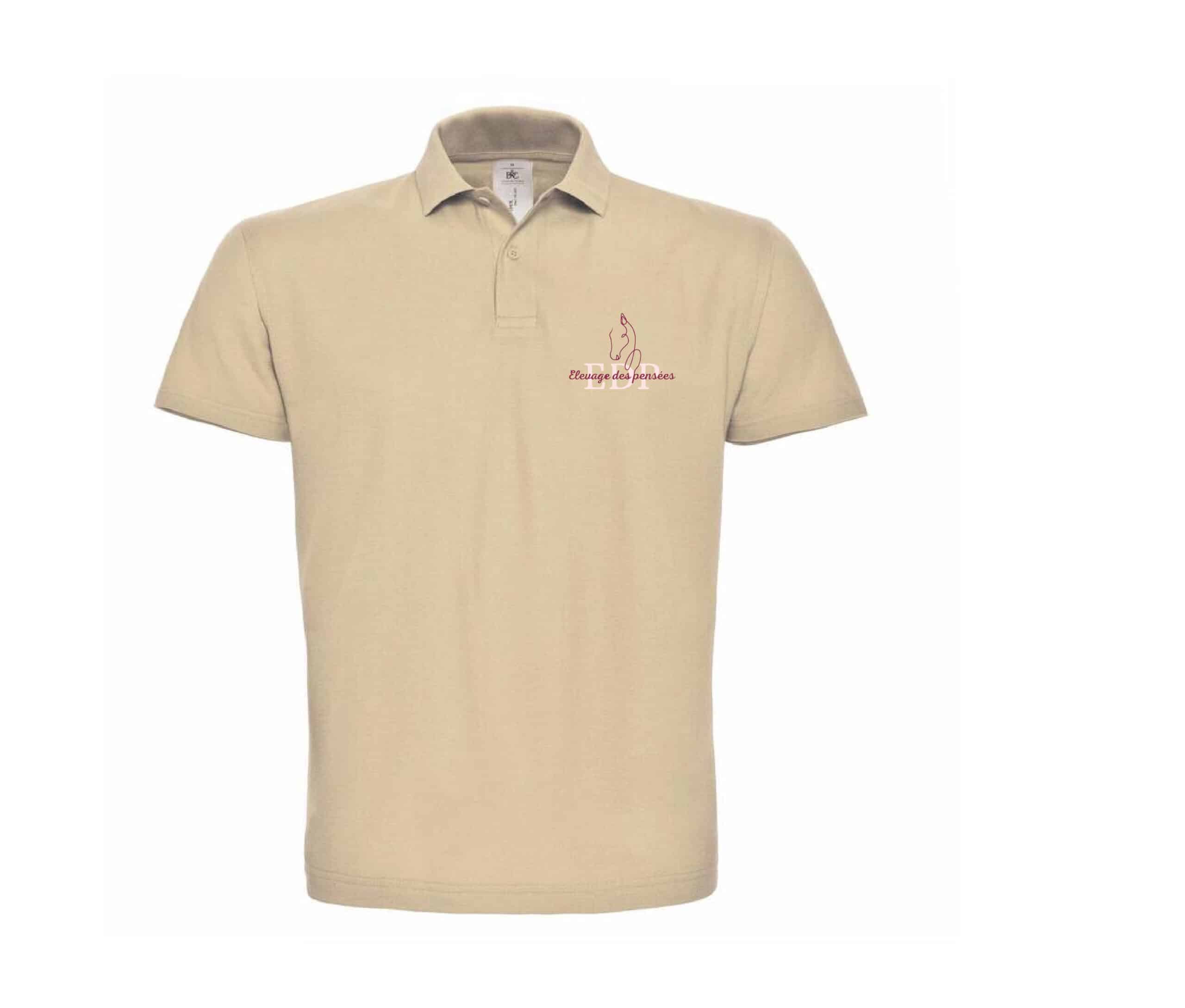 POLO (homme) - Pension clairvaloise - Élevage des pensées - Beige - BCID1