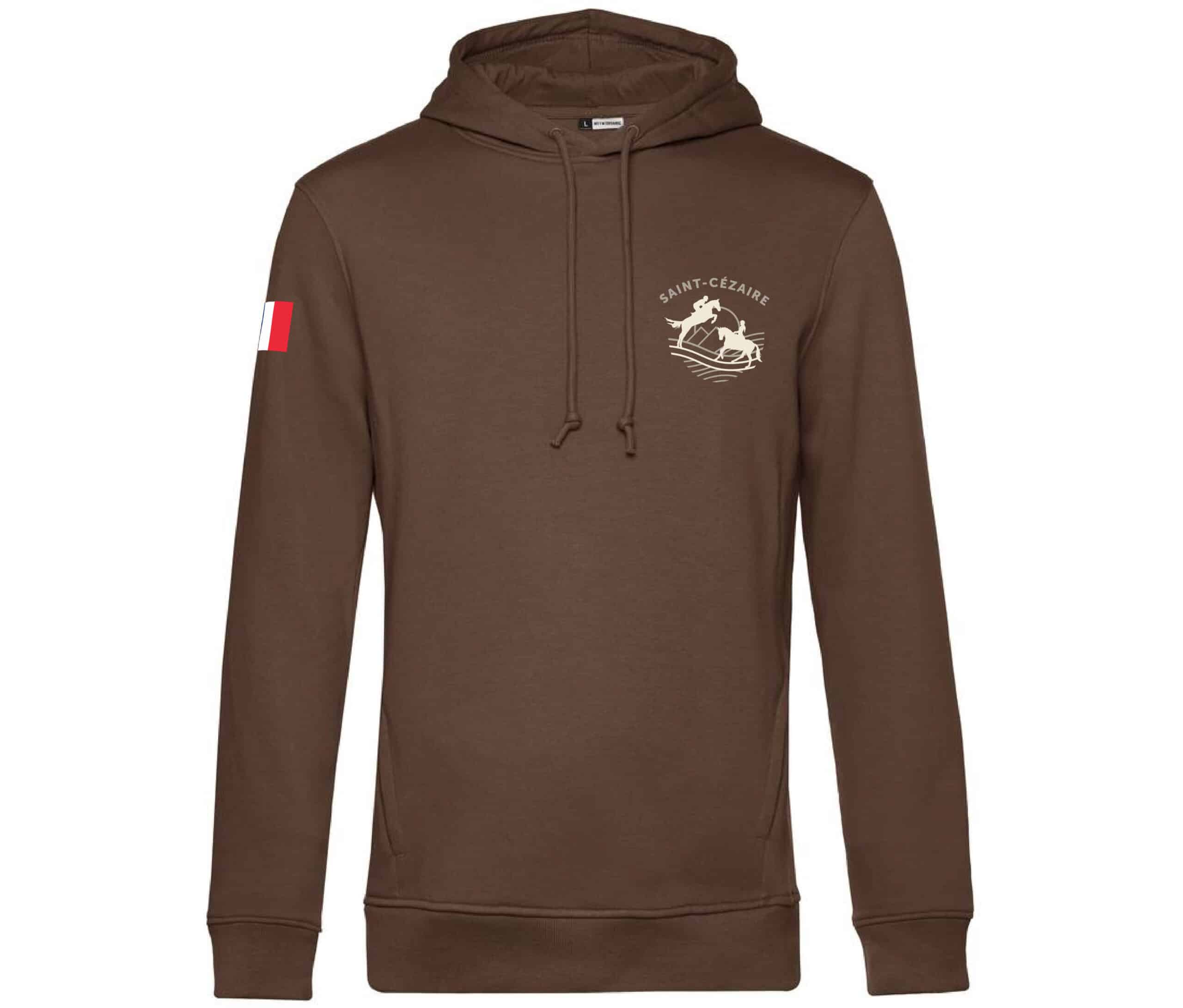 SWEAT A CAPUCHE (homme) - Ecurie de Saint Cézaire - BEGARD - Chocolat - BCU33B