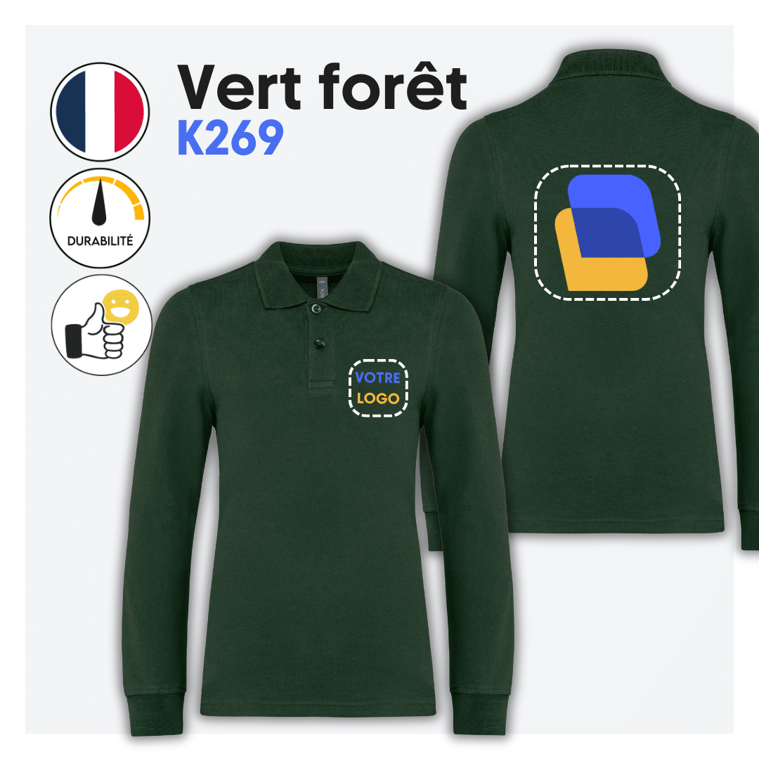 POLO MANCHE LONGUE BASIC+ (ENFANT) - K269 – Image 9