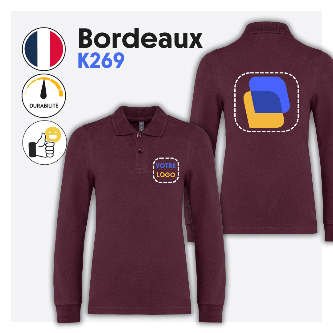 POLO MANCHE LONGUE BASIC+ (ENFANT) - K269 – Image 10