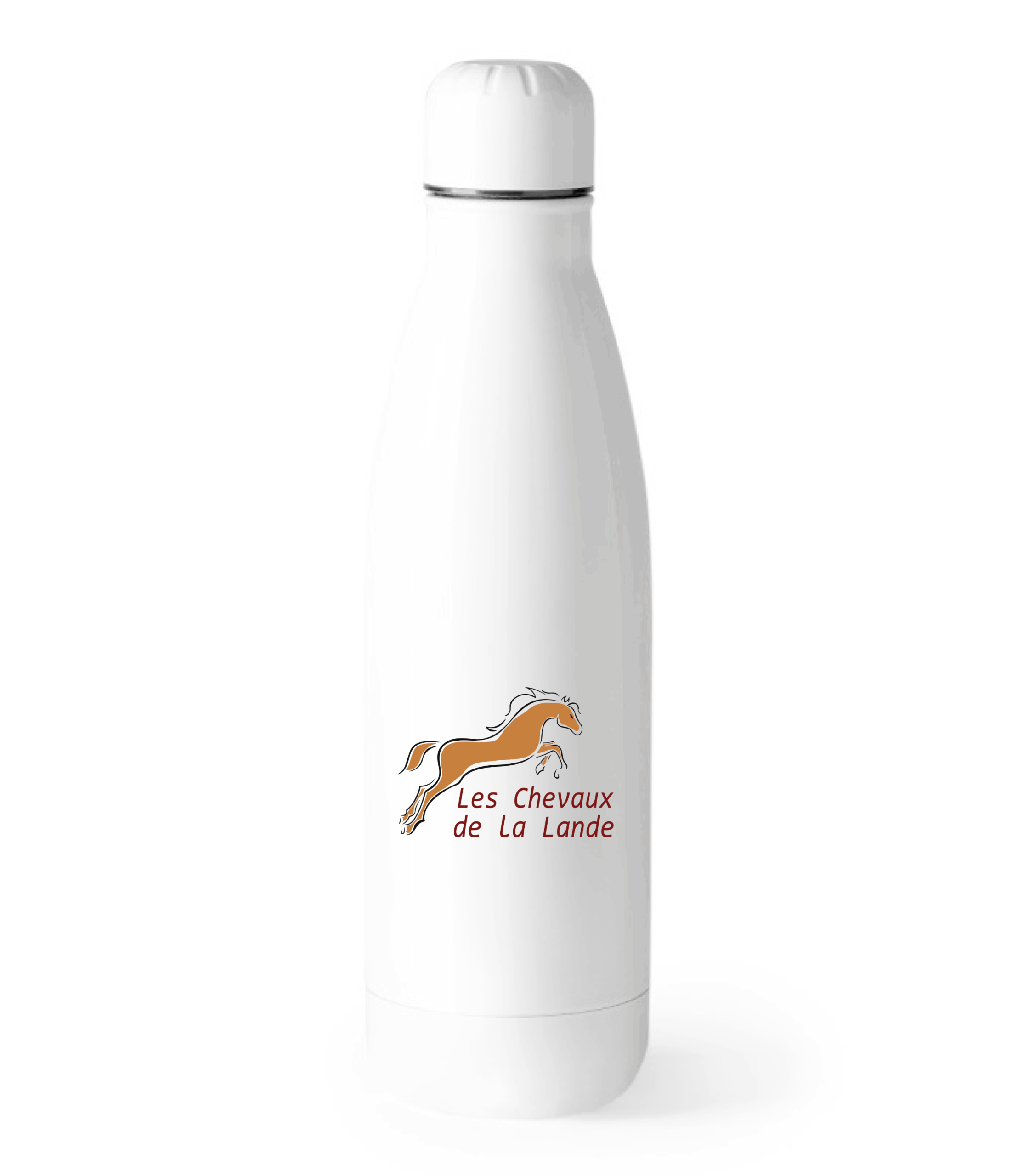 Gourde Blanche 500ml - Les Chevaux de La lande - GRD001