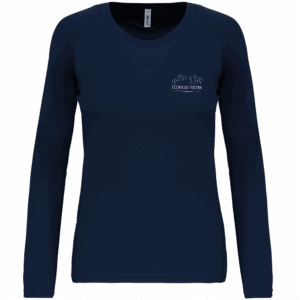 T-Shirt respirant manche longue (femme) - ECURIE DU VIEVRE - Navy - PA444