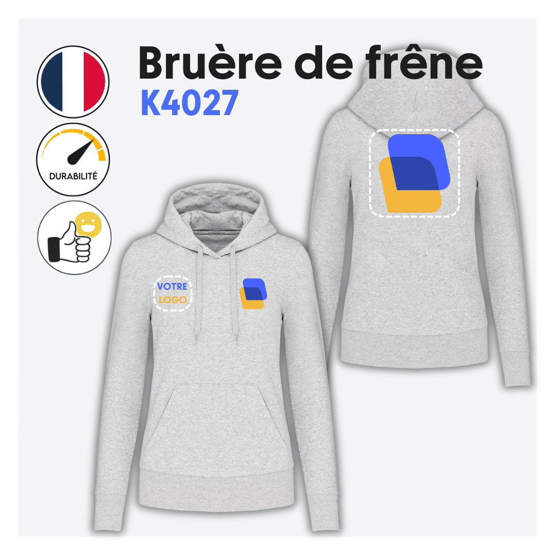 Sweat avec capuche et poche kangourou (femme) - K4028 – Image 17