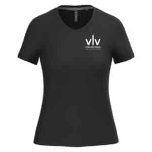 T-SHIRT col V (femme) - VOULEZ-VOUS - Spectacle & Diner - Noir - K381