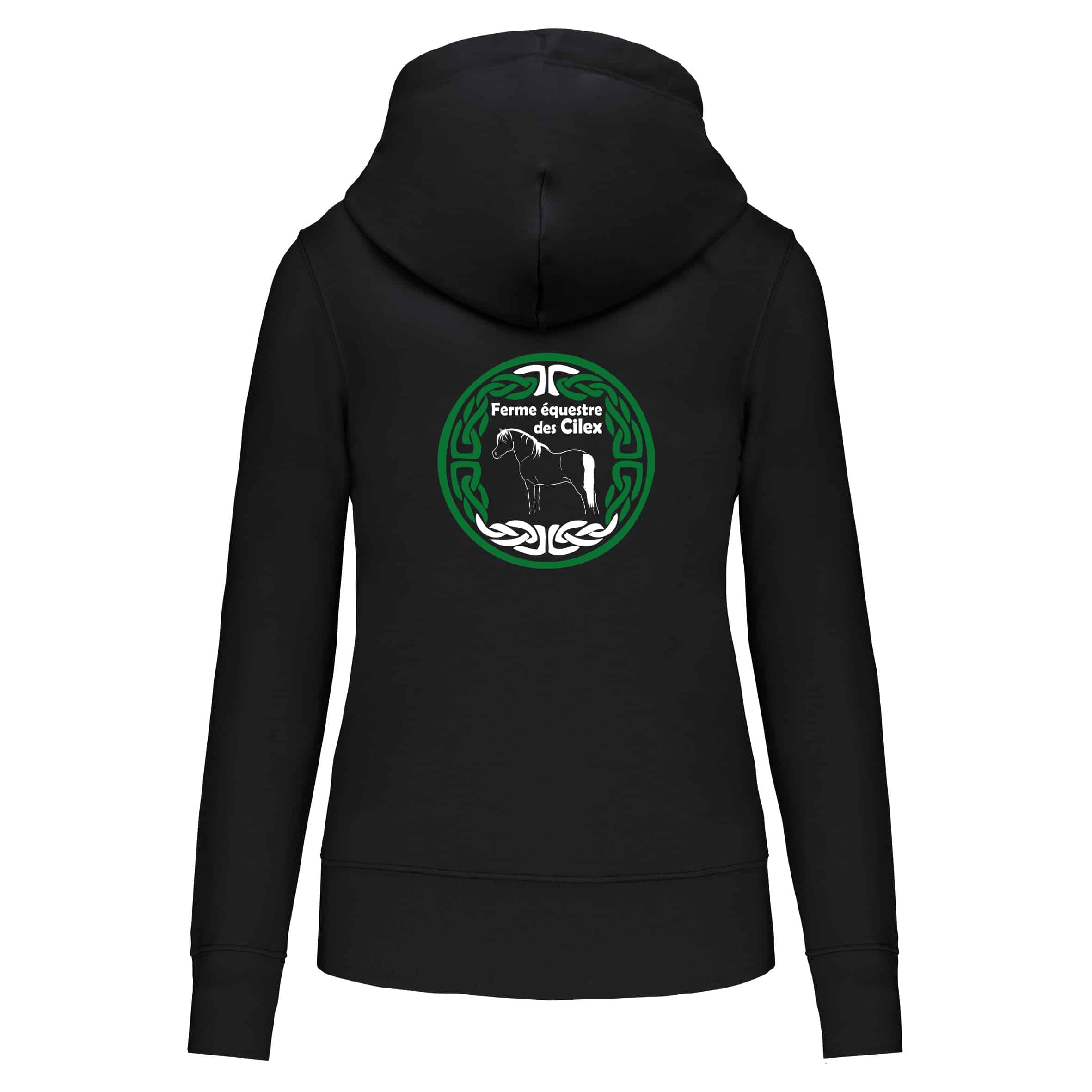 Sweat avec capuche et poche kangourou (femme) - Ferme equestre des cilex - K4028 – Image 4