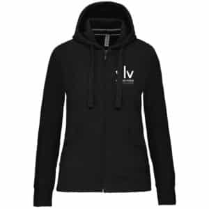 SWEAT ZIPPÉ (femme) - VOULEZ-VOUS - Spectacle & Diner - Noir - K464