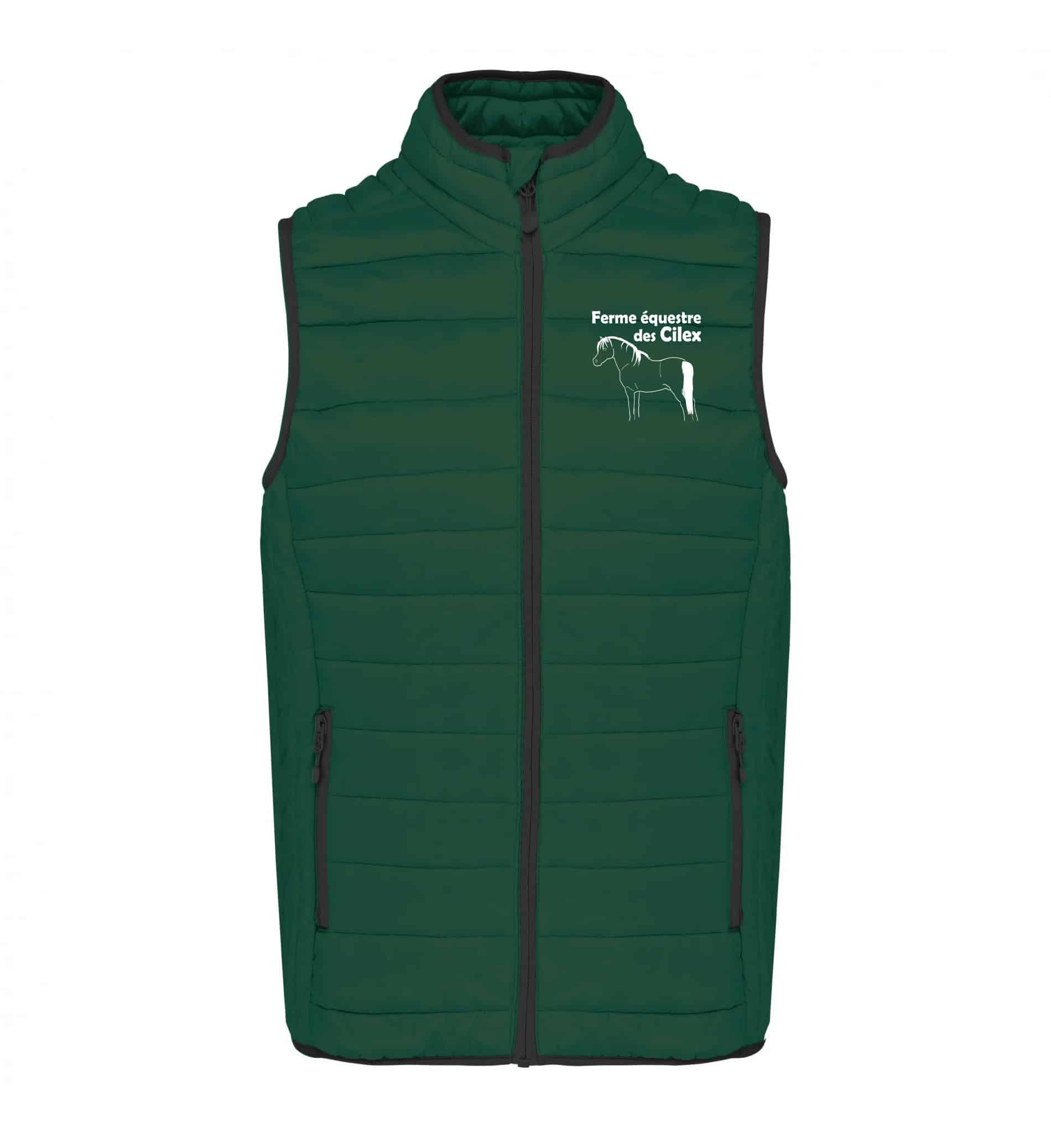 DOUDOUNE SANS MANCHES (femme) - Ferme Equestre des Cilex - Vert Foret - K6114