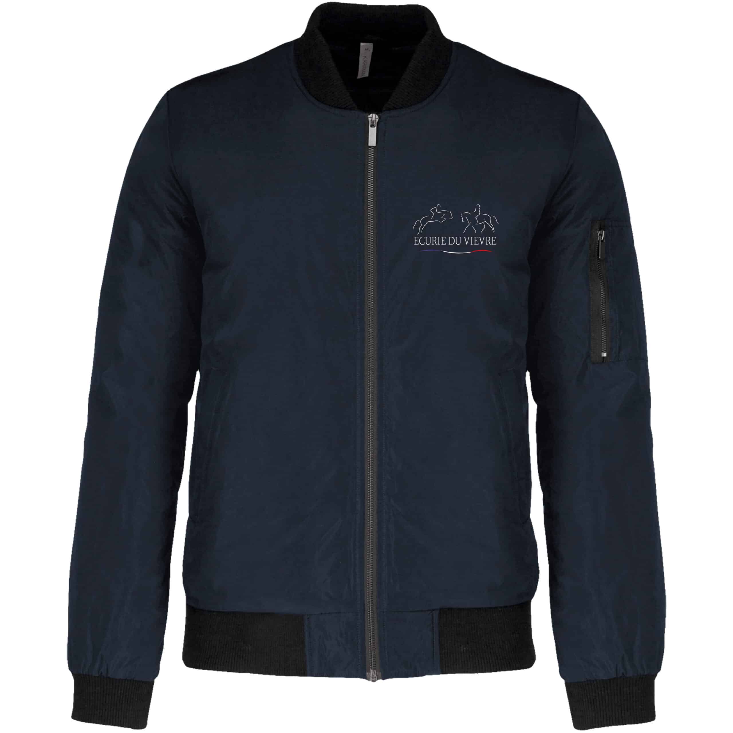 BLOUSON BOMBER (HOMME) - ECURIE DU VIEVRE - Navy - K6122