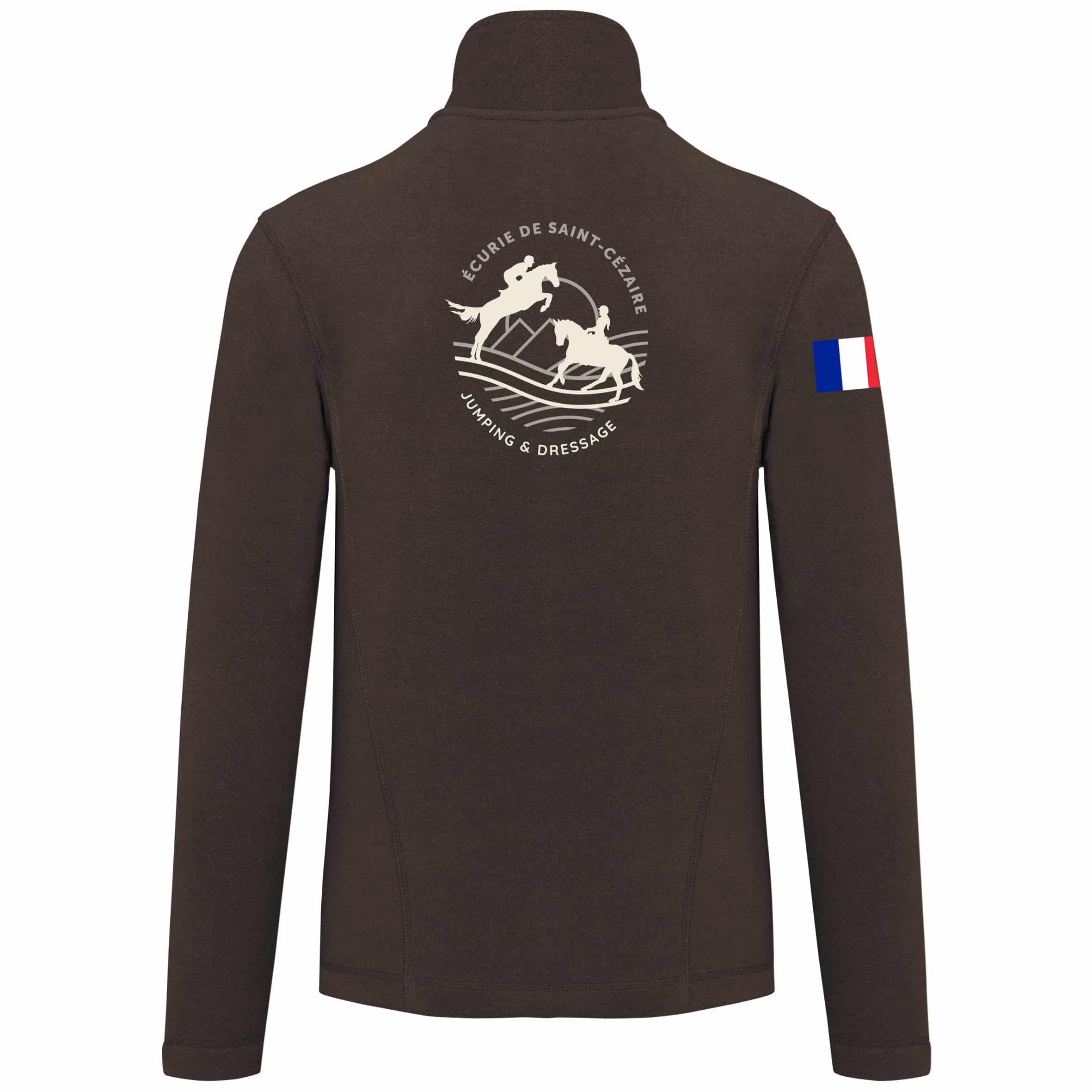 Veste micropolaire zippée (homme) – Ecurie de Saint Cézaire - BEGARD - Chocolat – K911 – Image 3