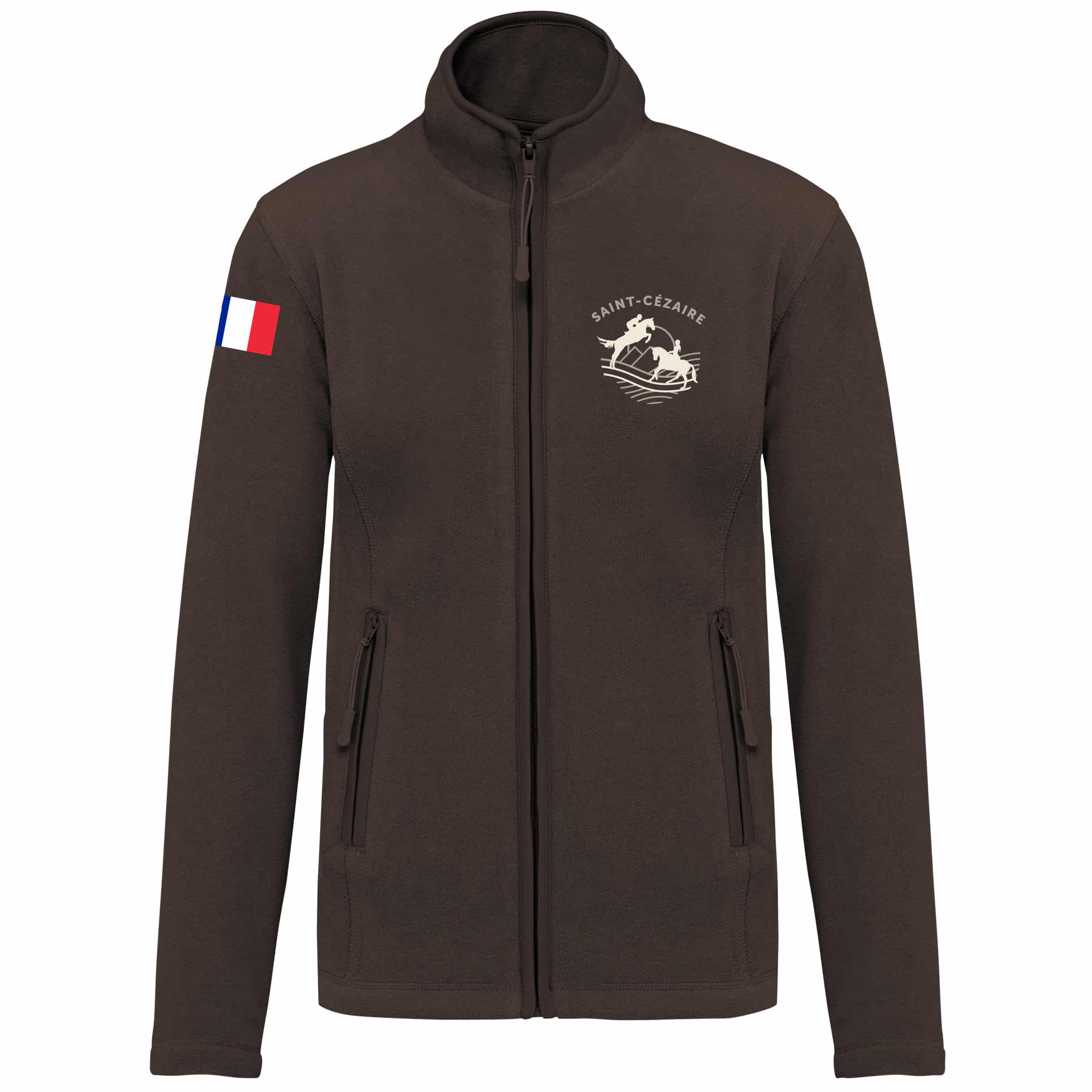 Veste micropolaire zippée (homme) – Ecurie de Saint Cézaire - BEGARD - Chocolat – K911