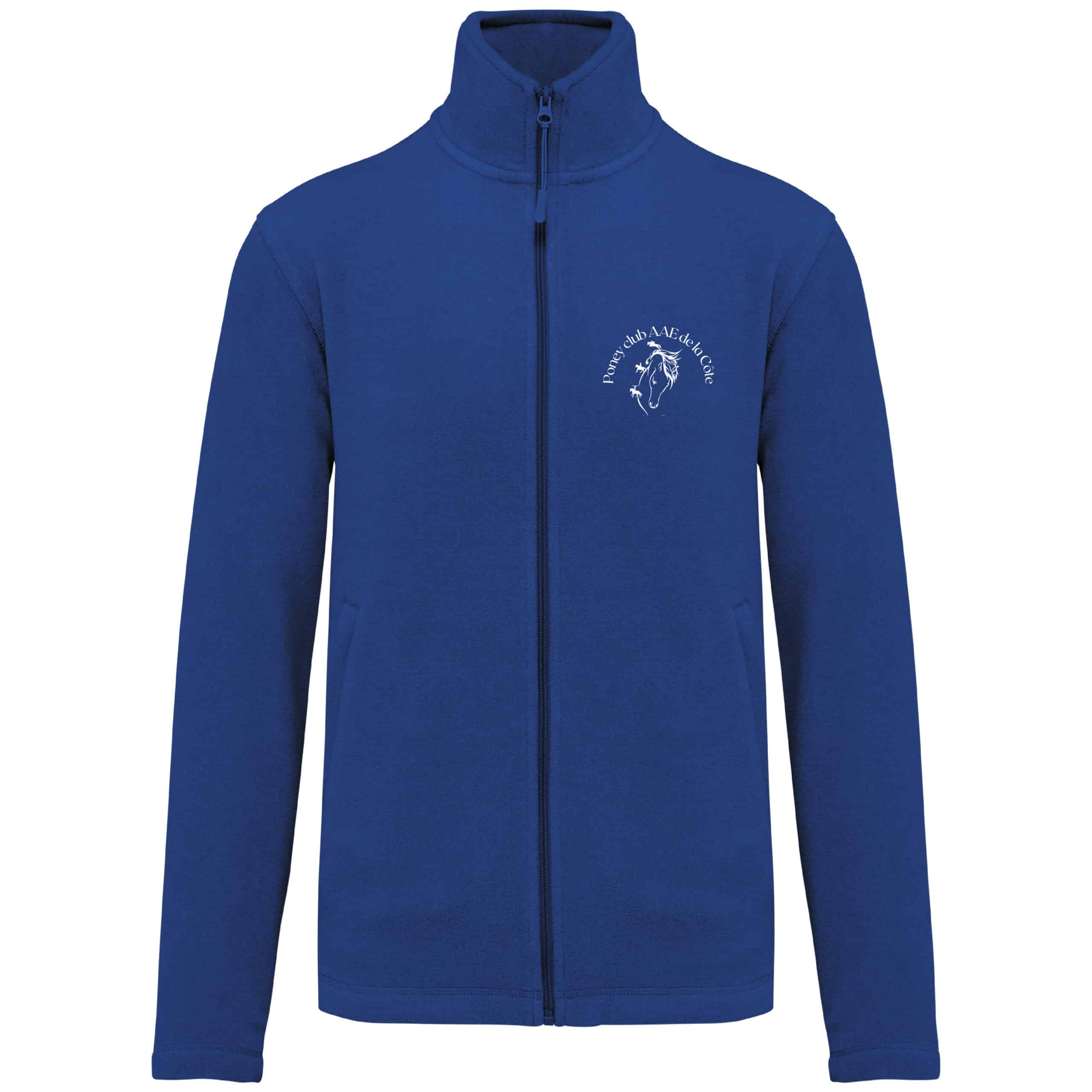 Veste micropolaire zippée (femme) – Poney club de la Côte - Bleu roi – K907