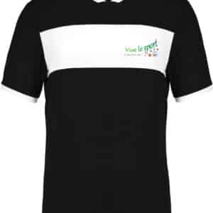 MAILLOT MANCHES COURTES LINE (Adulte) - VIVE LE SPORT - Noir - PA4000