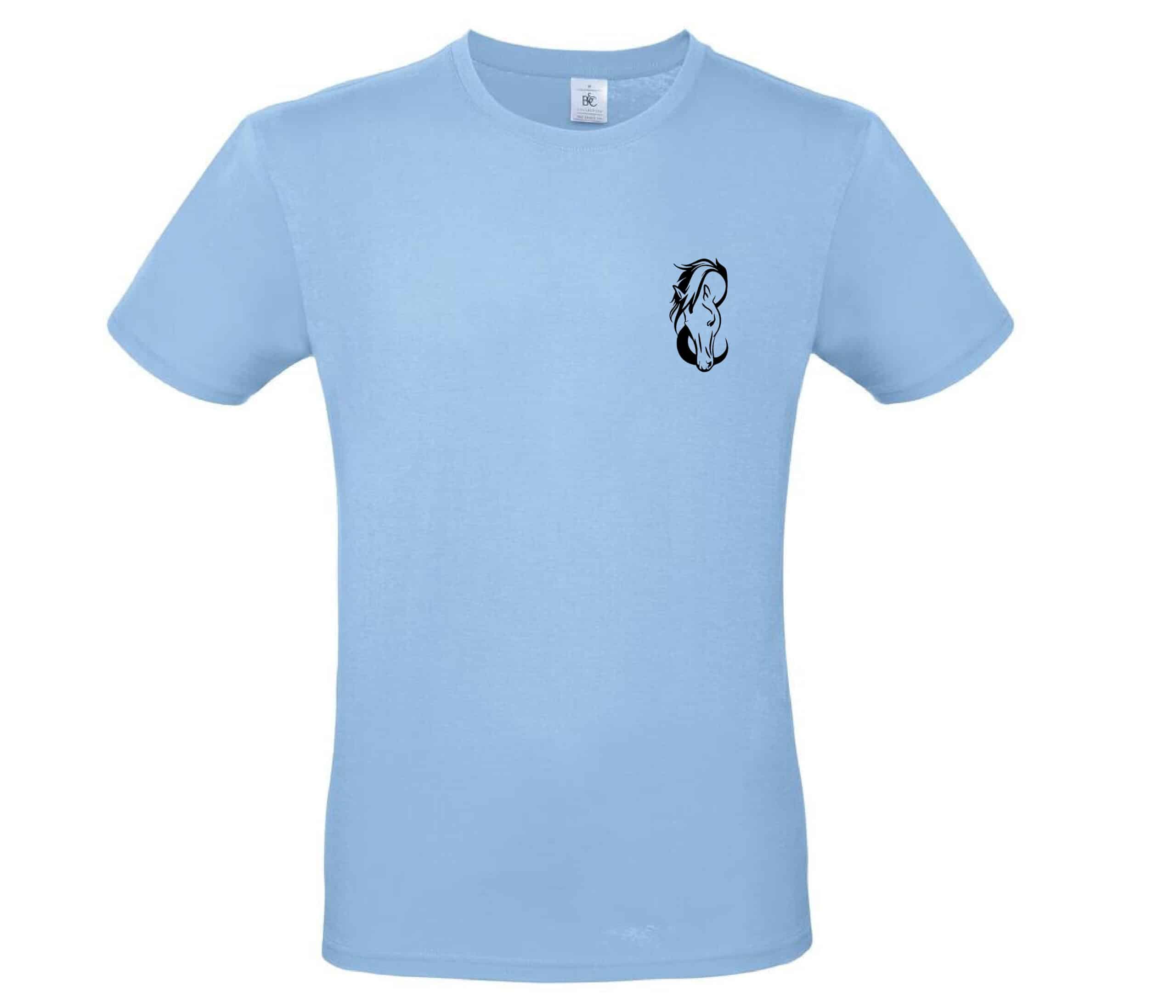 T-SHIRT (homme) - Les écuries rose - Bleu ciel - BC03T