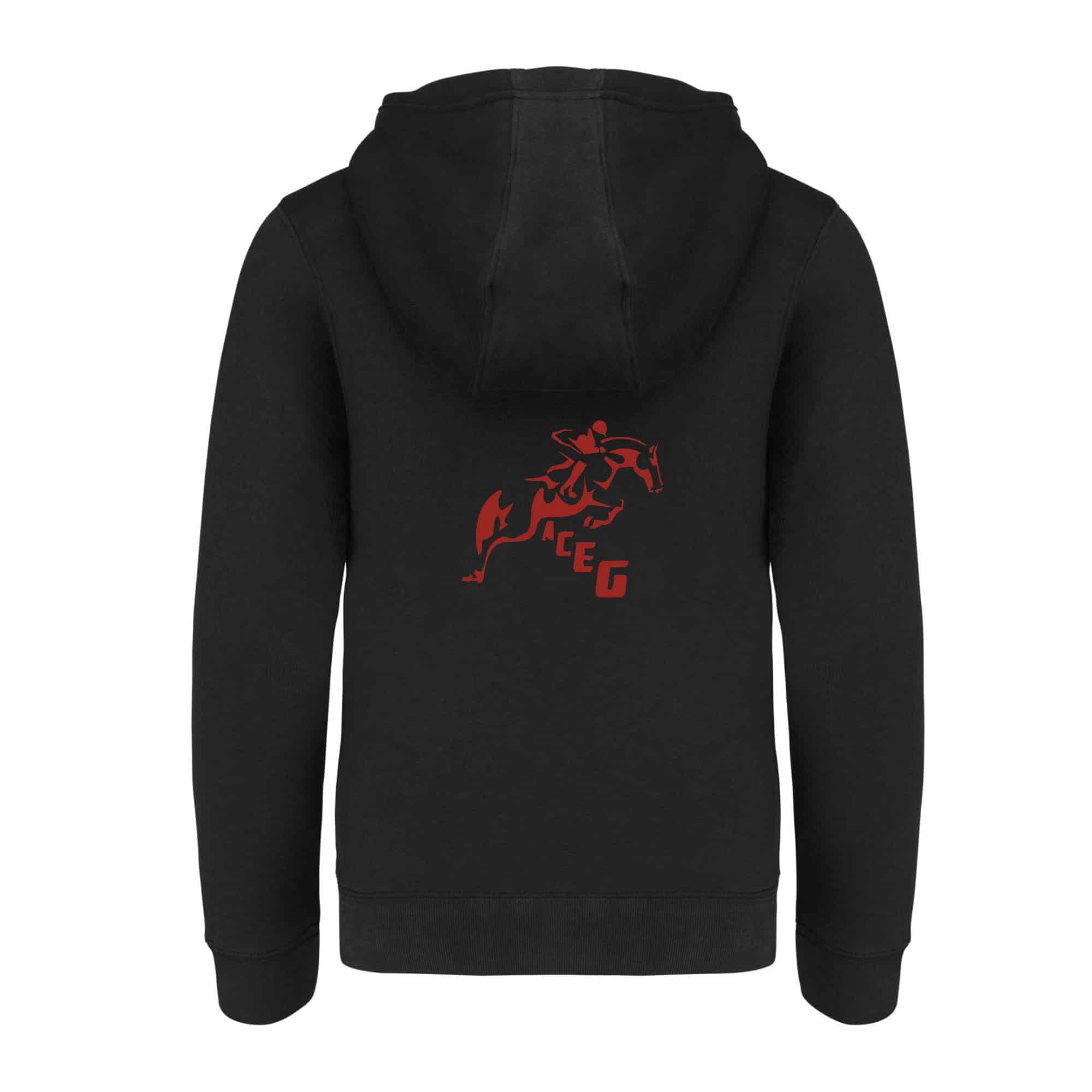 SWEAT A CAPUCHE (enfant) - ACEG - Noir - K477 – Image 2