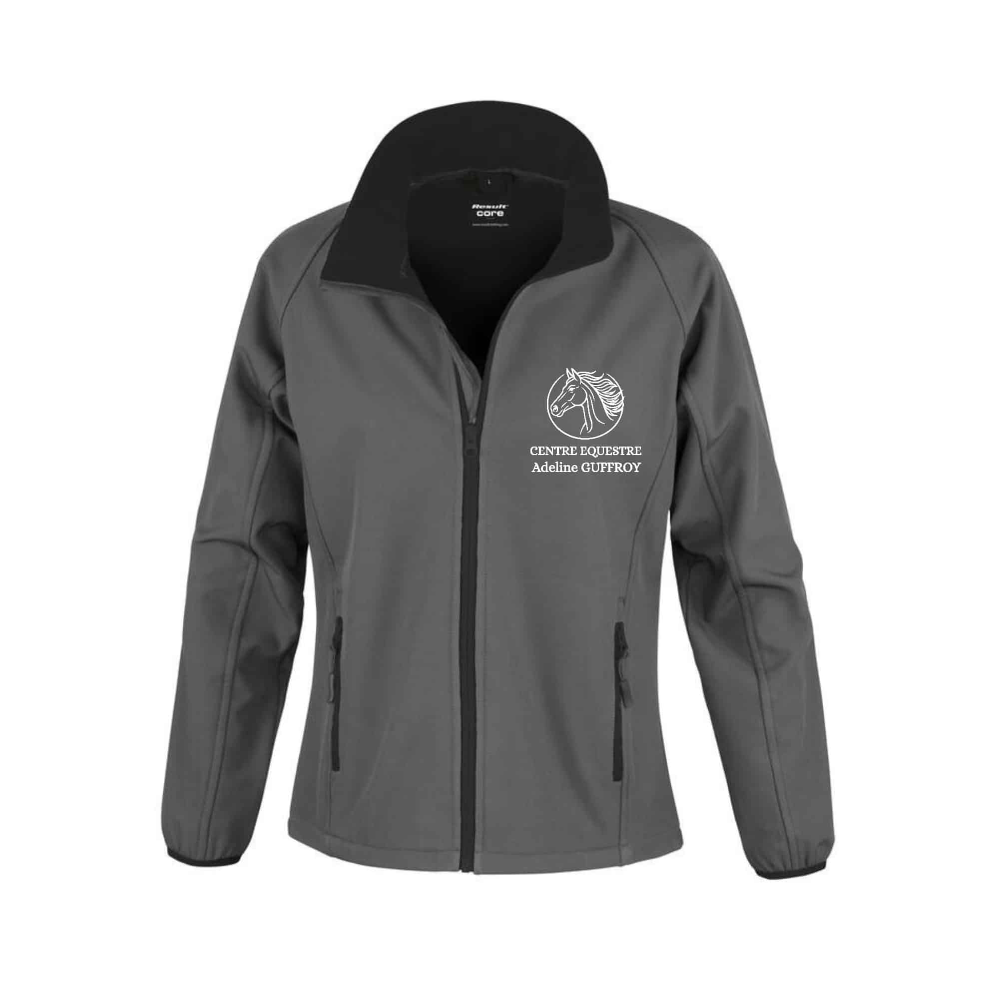 SOFTSHELL ECO (homme) – CENTRE EQUESTRE ADELINE GUFFROY - Gris - RS231