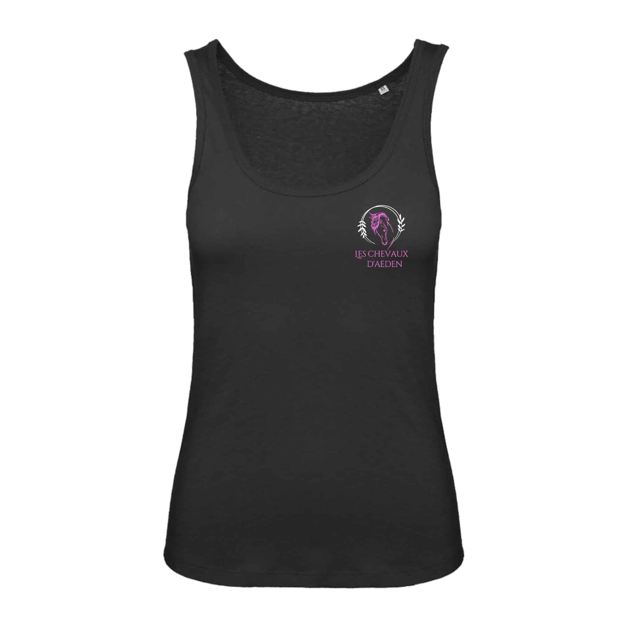 DEBARDEUR (femme) - Les chevaux d'aeden - Noir - BC073