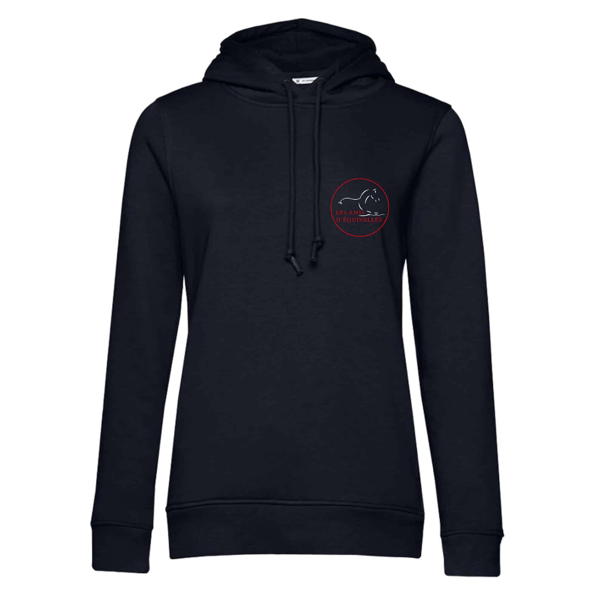 SWEAT A CAPUCHE (femme) – Les amis d'équivallée - Navy - BCW34B