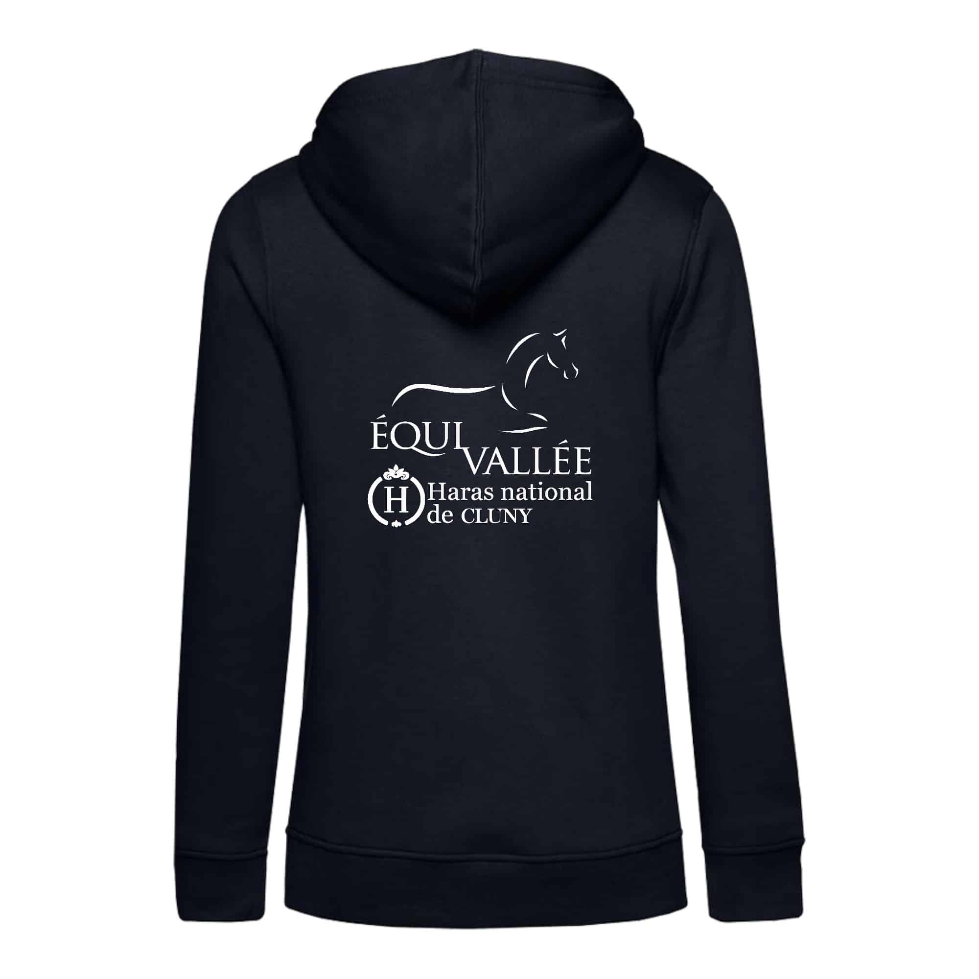 SWEAT A CAPUCHE (femme) – Les amis d'équivallée - Navy - BCW34B – Image 3