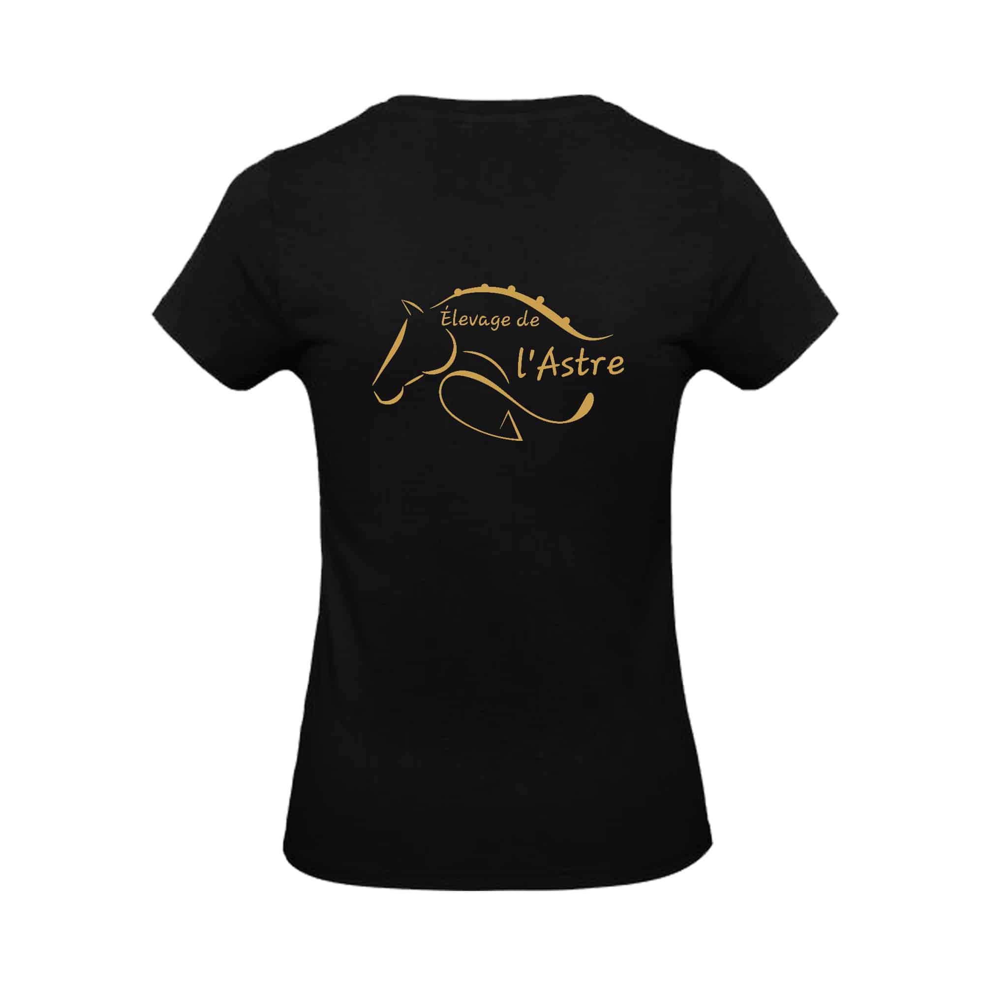 T-SHIRT (femme) - Élevage de l'Astre - Noir - BC04T – Image 3