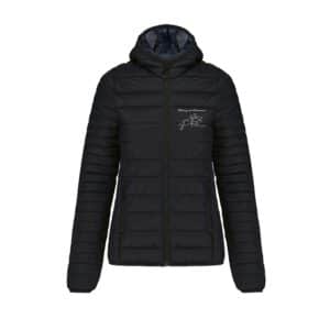 DOUDOUNE AVEC MANCHES ET CAPUCHE (femme) - Elevage de Bresneau - Noir - K6111