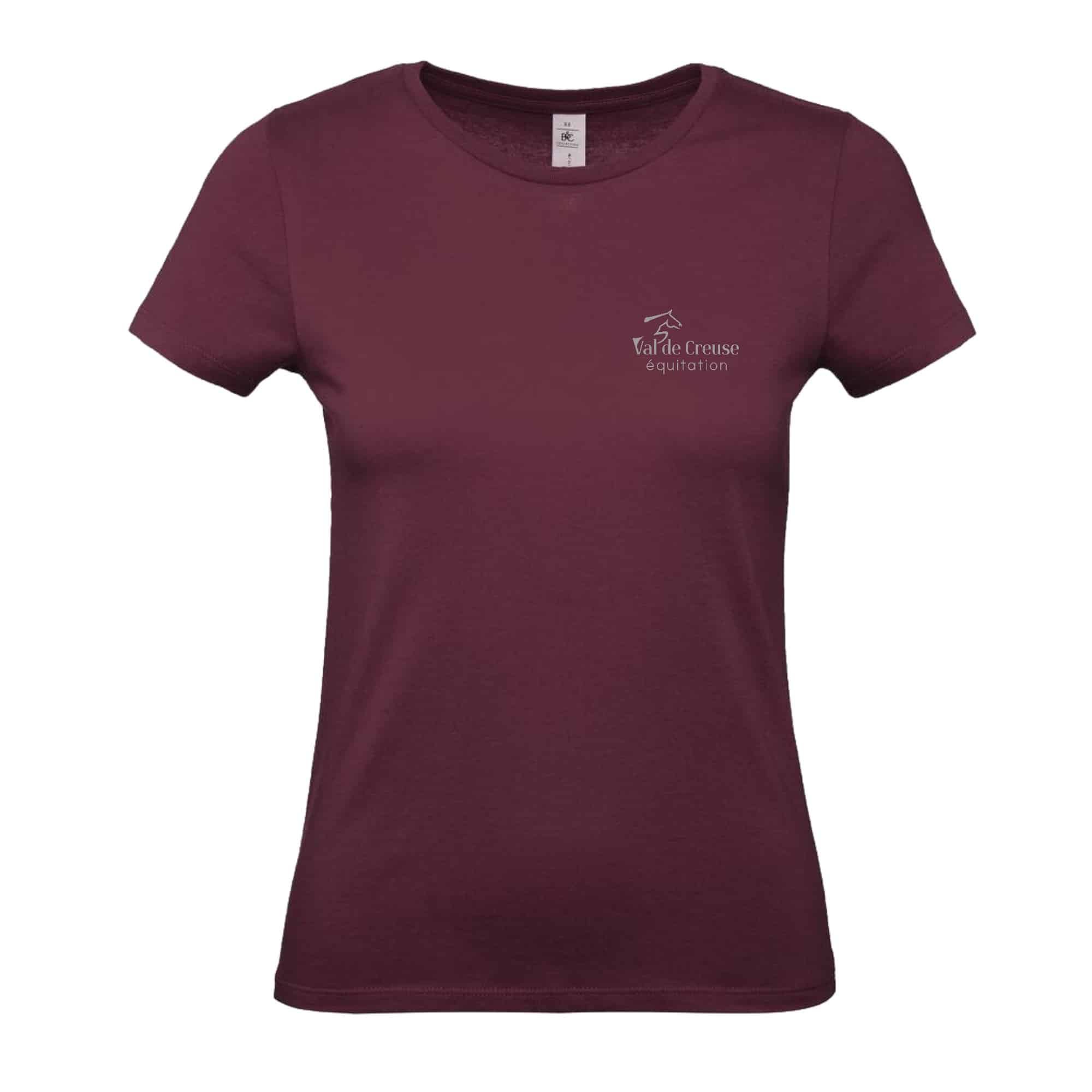 T-SHIRT (femme) - VAL DE CREUSE EQUITATION - Bordeaux - BC04T
