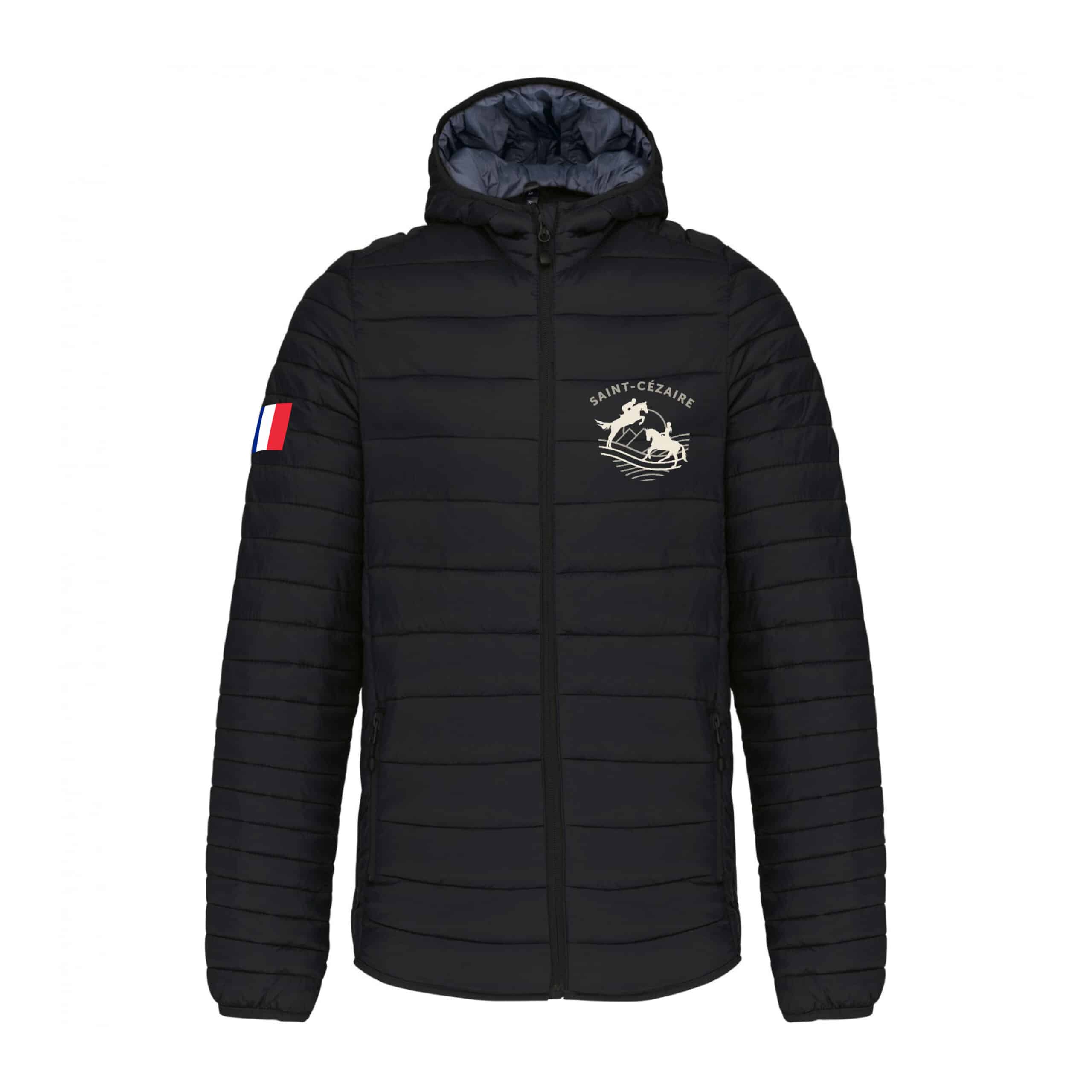 DOUDOUNE AVEC MANCHES ET CAPUCHE (homme) - Ecurie de Saint Cézaire - BEGARD - Noir - K6110