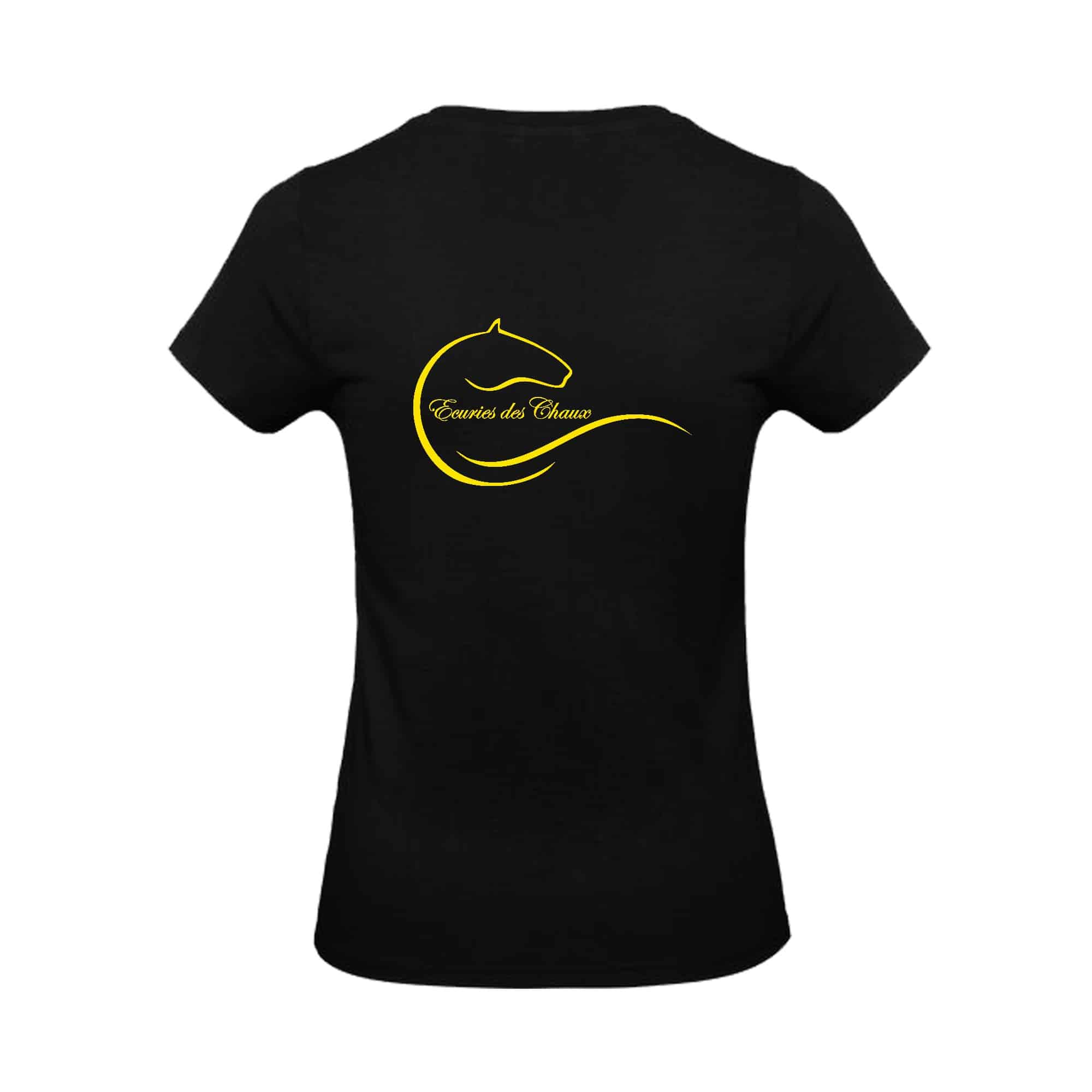 T-SHIRT (femme) - Les écuries des chaux - Noir - BC04T – Image 3