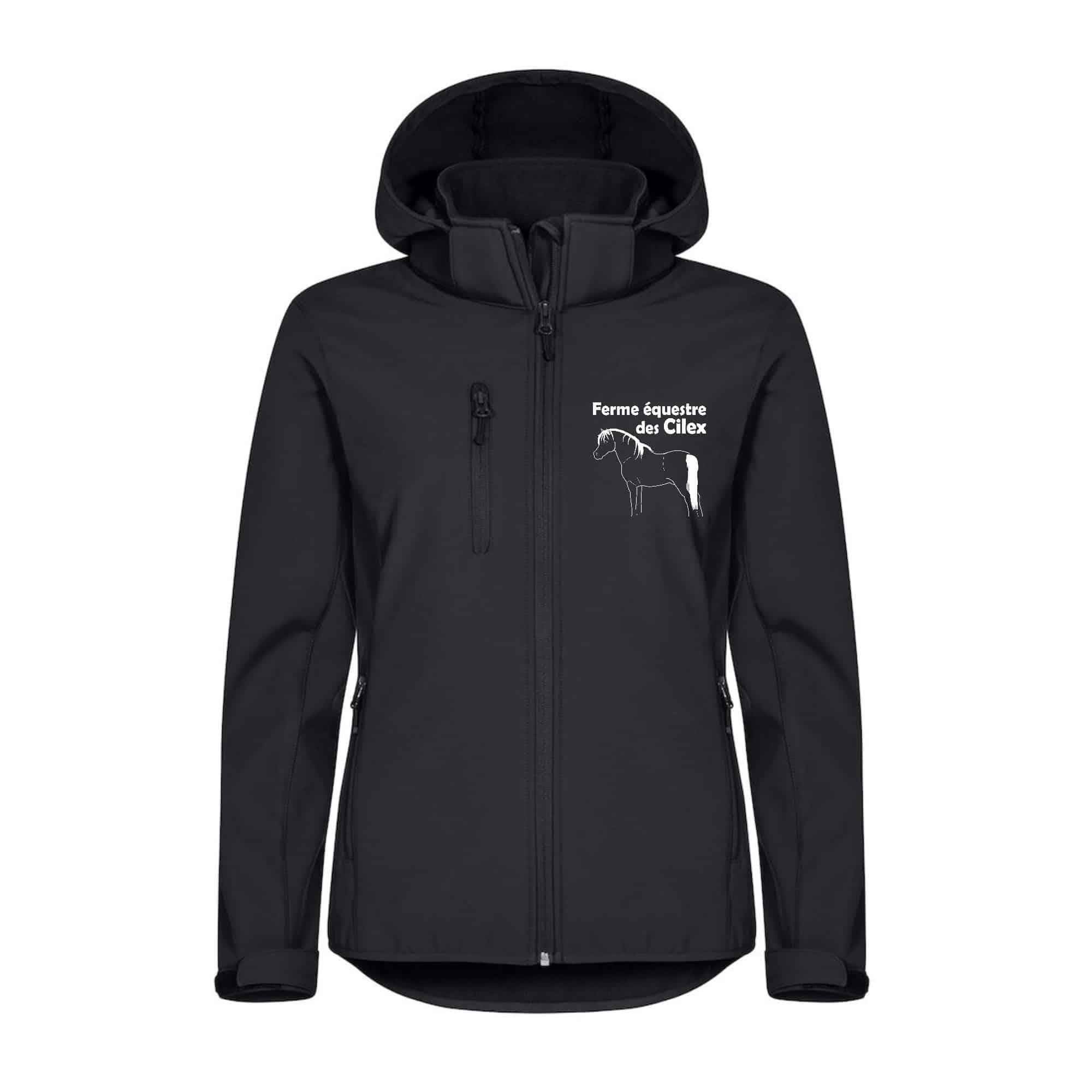 SOFTSHELL "Classic" (femme) - Ferme Equestre des Cilex - Noir - 0200917