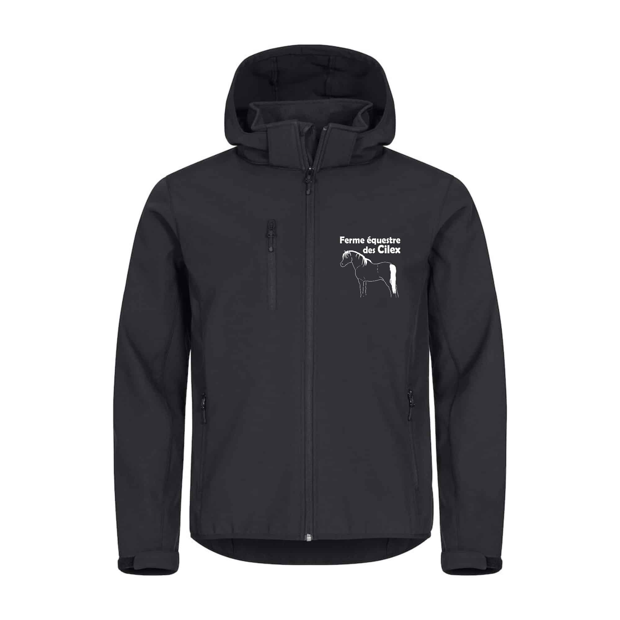 SOFTSHELL "Classic" (homme) - Ferme Equestre des Cilex - Noir - 0200912