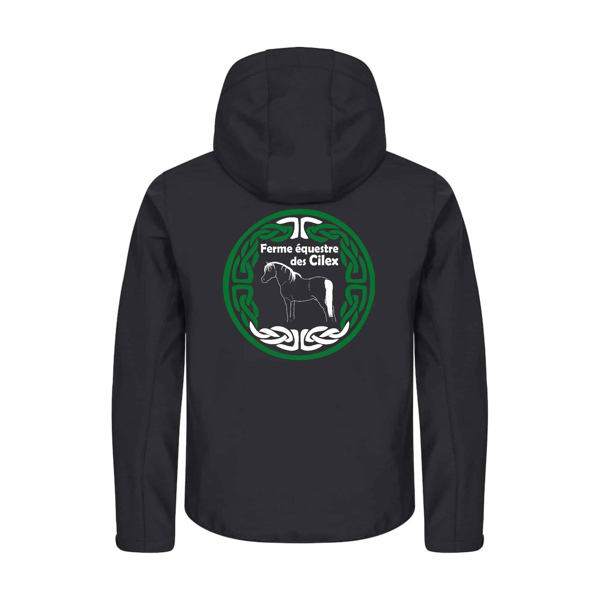 SOFTSHELL "Classic" (homme) - Ferme Equestre des Cilex - Noir - 0200912 – Image 3