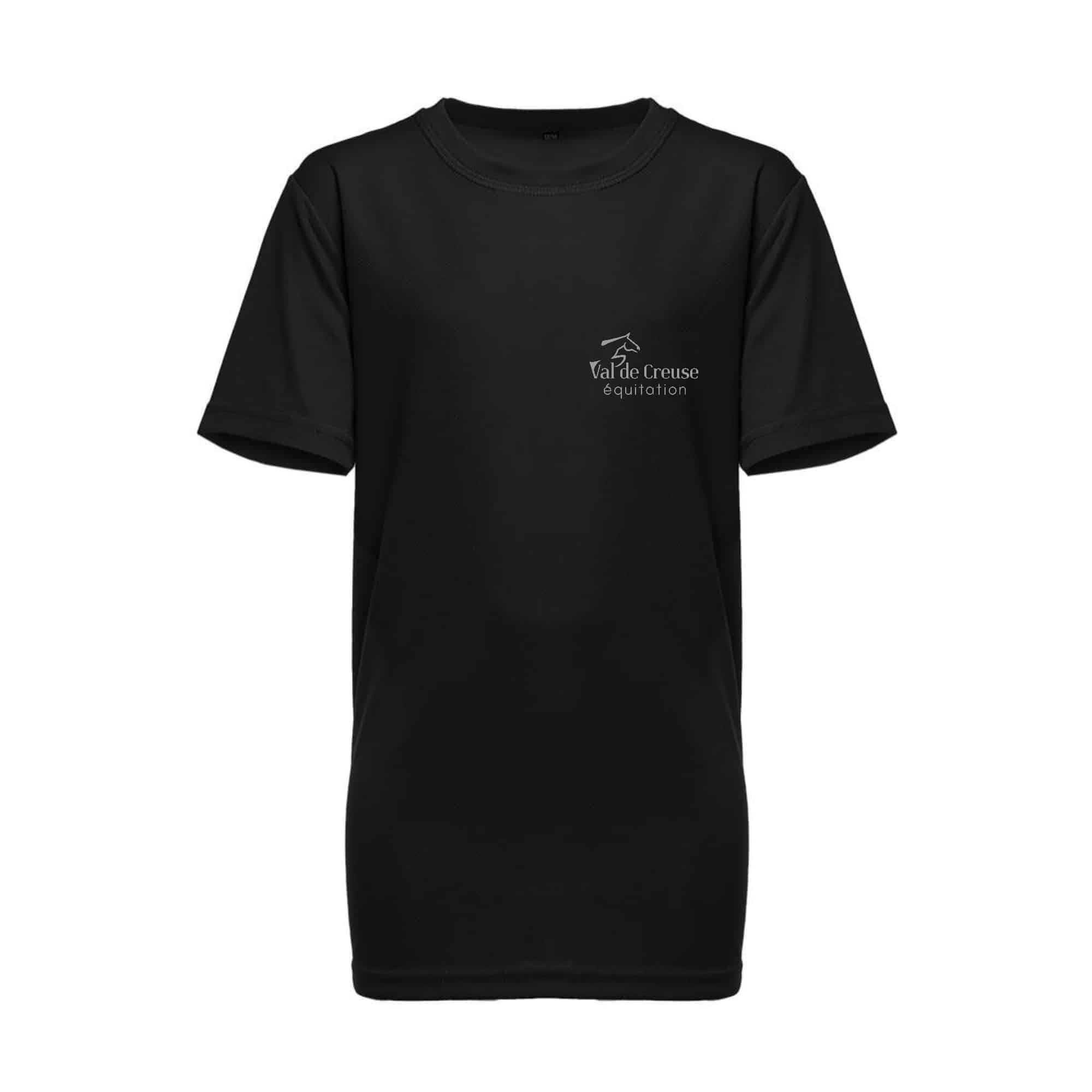 T-Shirt respirant (enfant) - VAL DE CREUSE EQUITATION - Noir - PK142