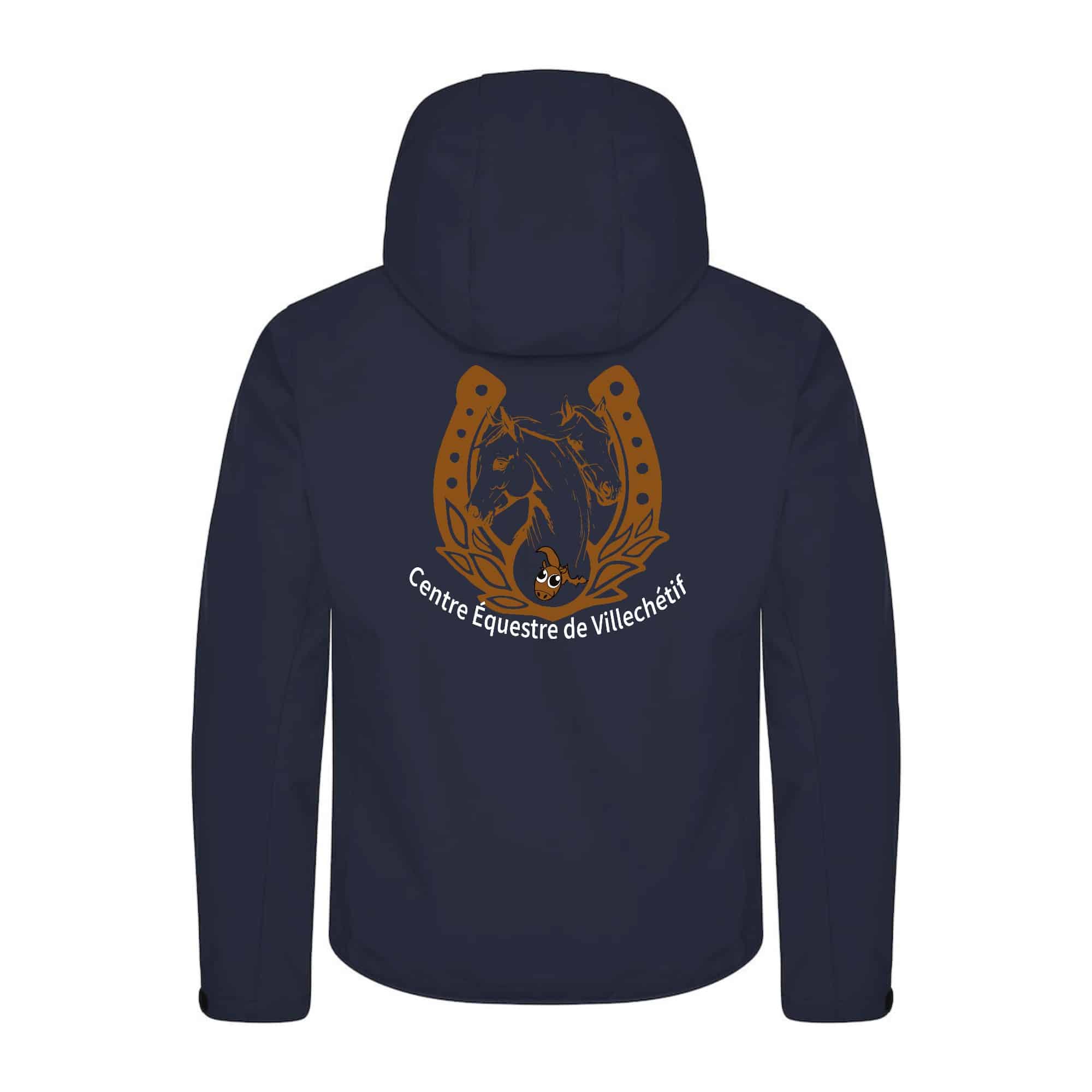 SOFTSHELL "Classic" (homme) - CENTRE EQUESTRE DE VILLECHETIF - Navy - 0200912 – Image 3