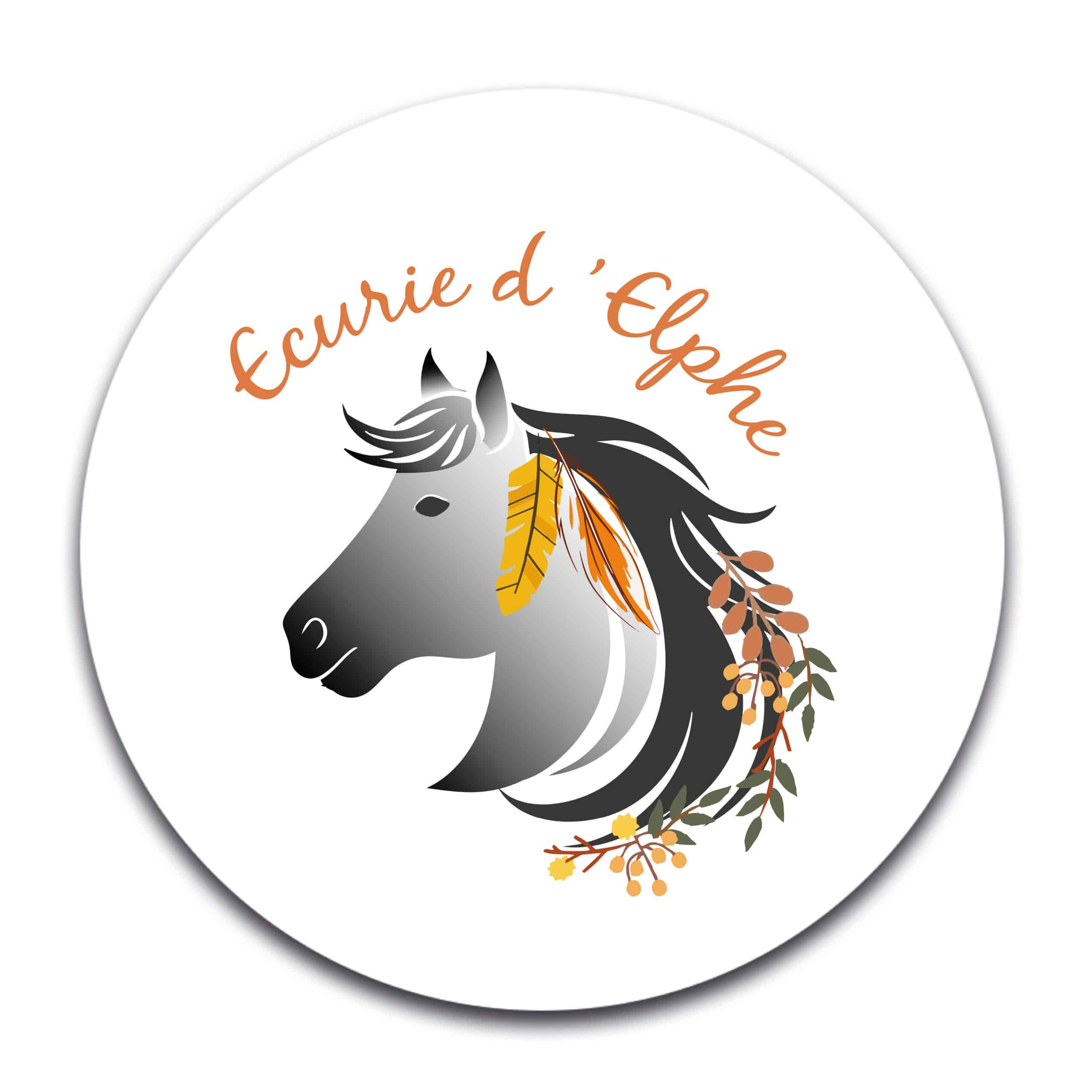 STICKER ROND - Ecurie - Elevage d'Elphe - STI001