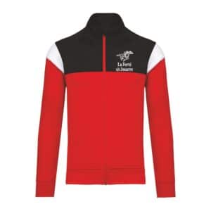 Veste de survêtement zippée (enfant) - Centre Equestre de la Ferté sous Jouarre - Rouge - PA391