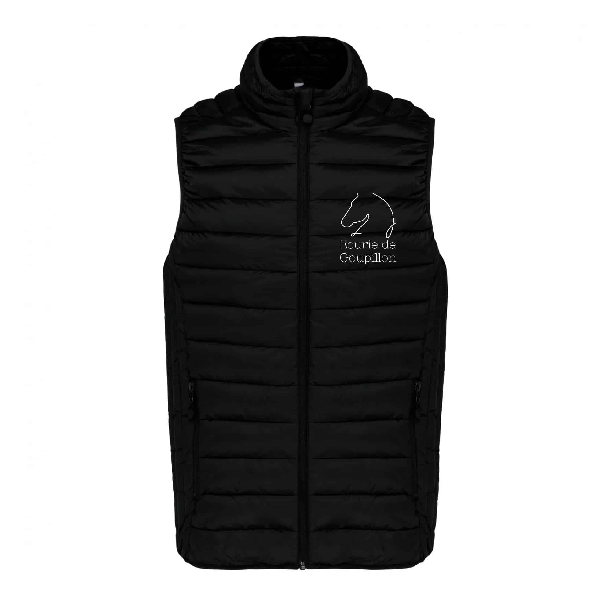 DOUDOUNE SANS MANCHES (femme) - Ecurie de goupillon - Noir - K6114