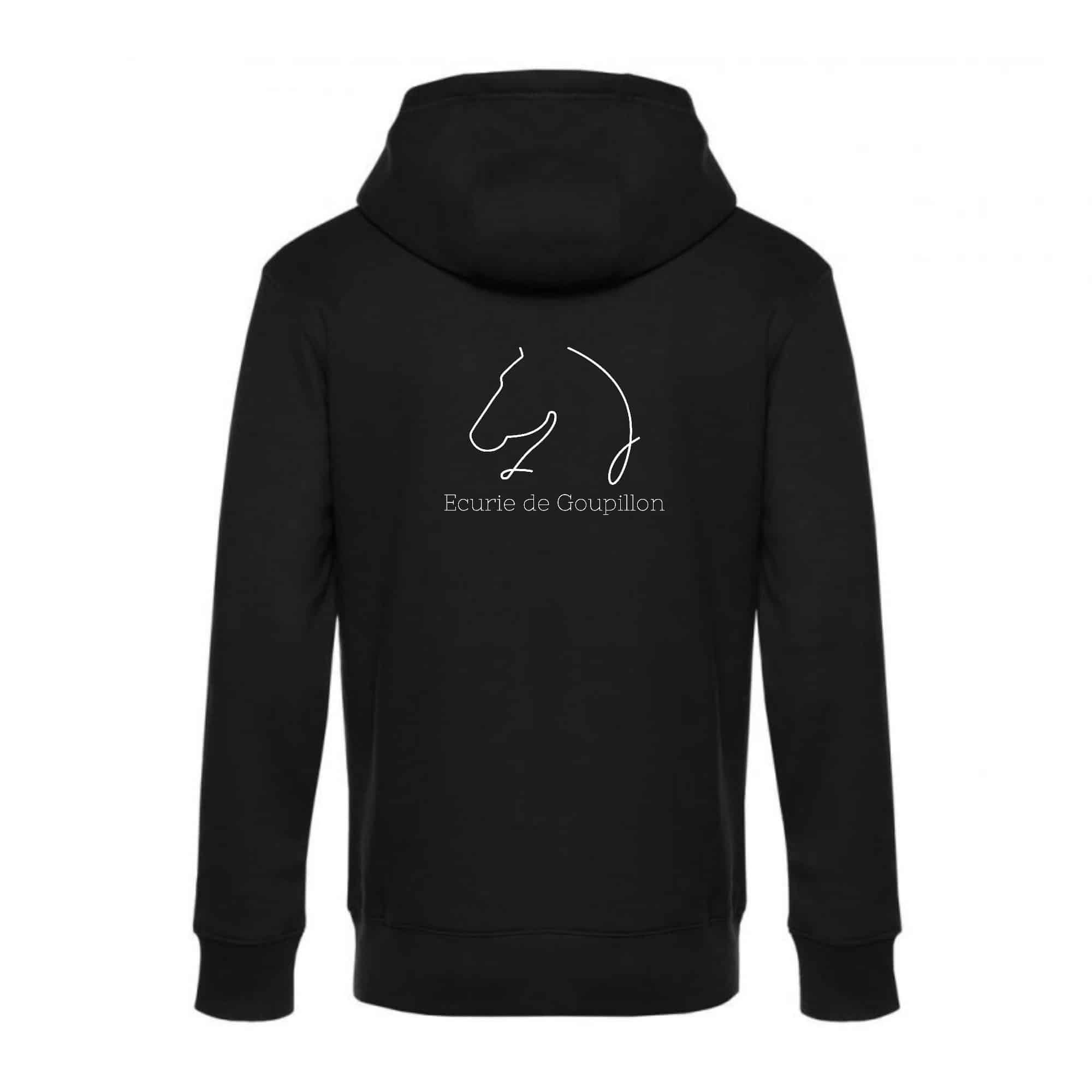 SWEAT ZIPPÉ (enfant) - Ecurie de goupillon - Noir - K455 – Image 3
