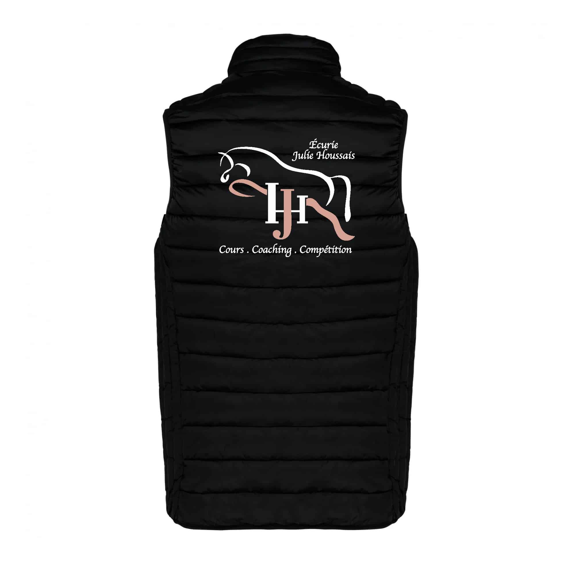 DOUDOUNE SANS MANCHES (enfant) - Ecurie Julie Houssais - Noir - K6115 – Image 3