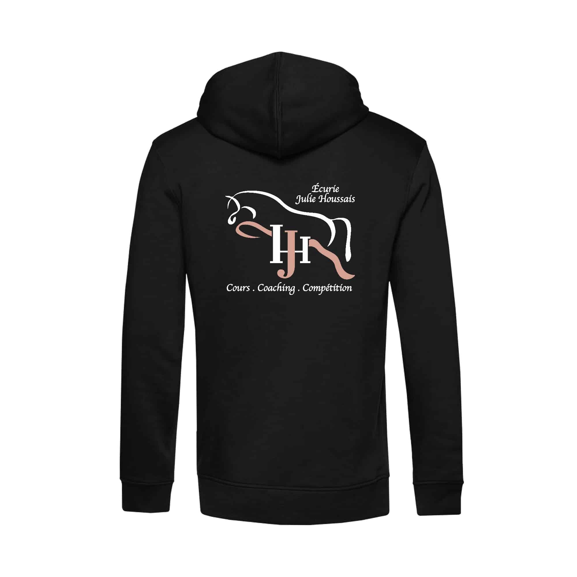 SWEAT A CAPUCHE (enfant) - Ecurie Julie Houssais - Noir - K477 – Image 2