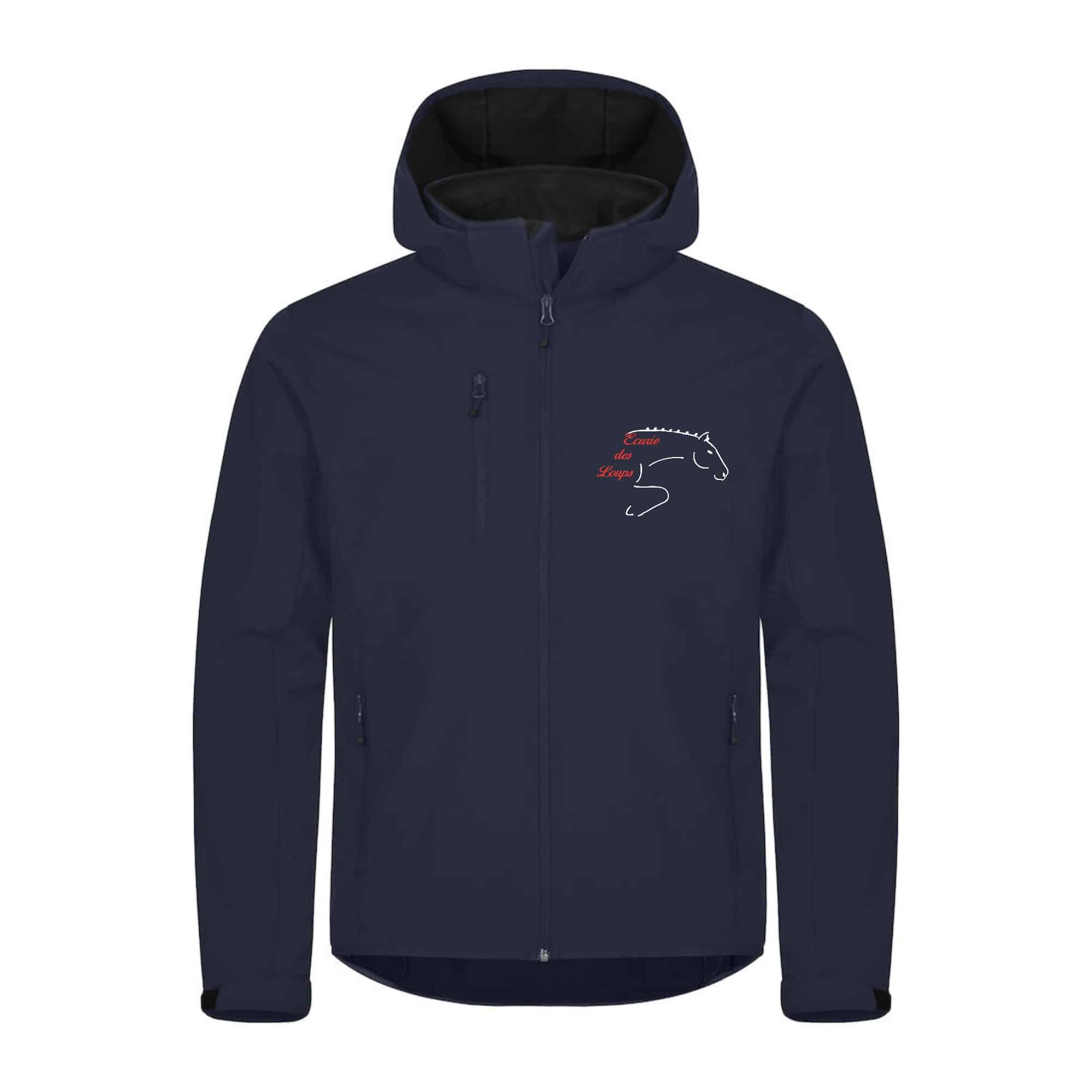 SOFTSHELL "Classic" (homme) - Écuries des Loups – Navy - 0200912